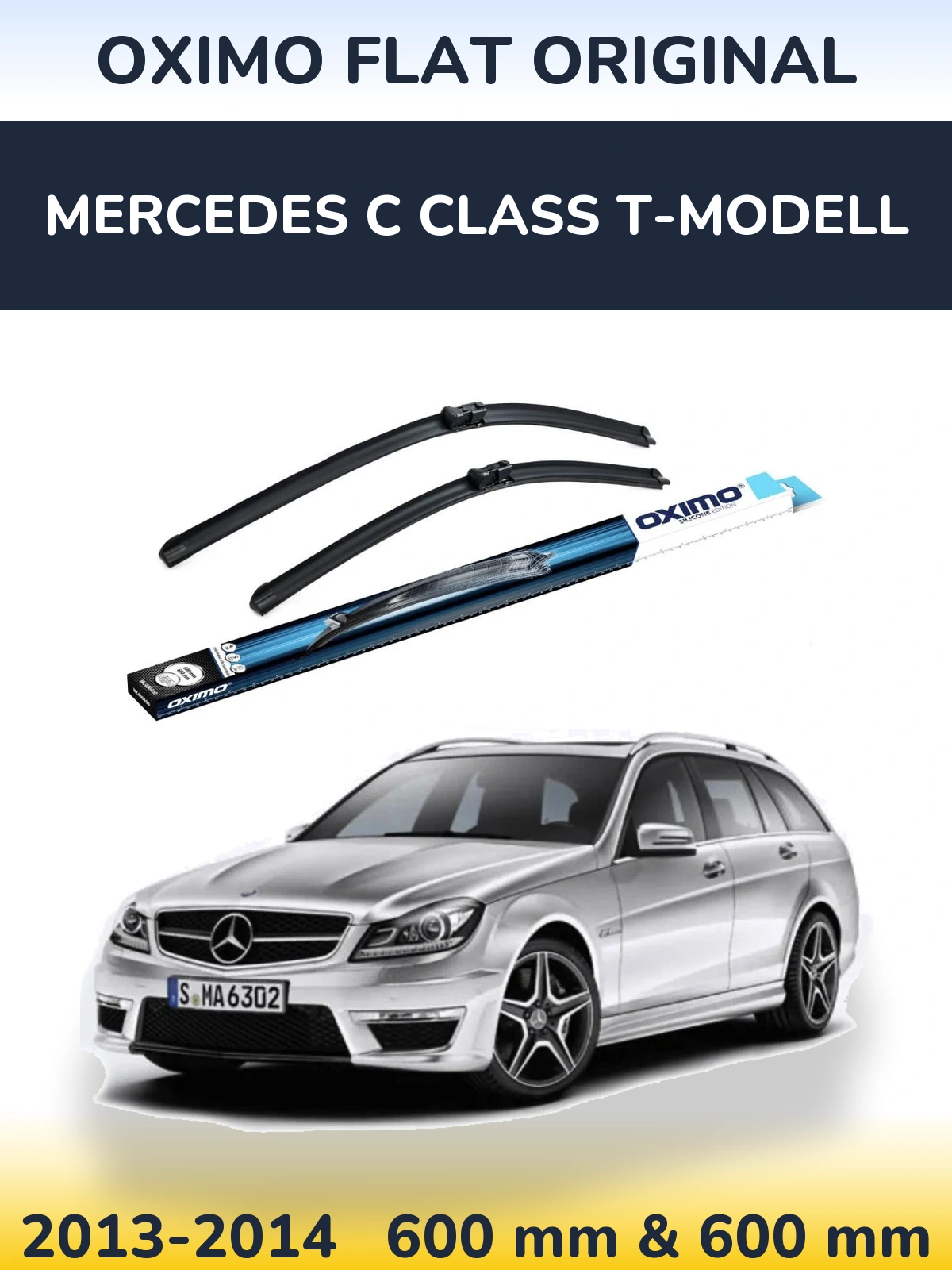 Komplet przednich wycieraczek Oximo Flat Original 600 & 600 mm do Mercedes Klasa C T-Modell 2013-2014