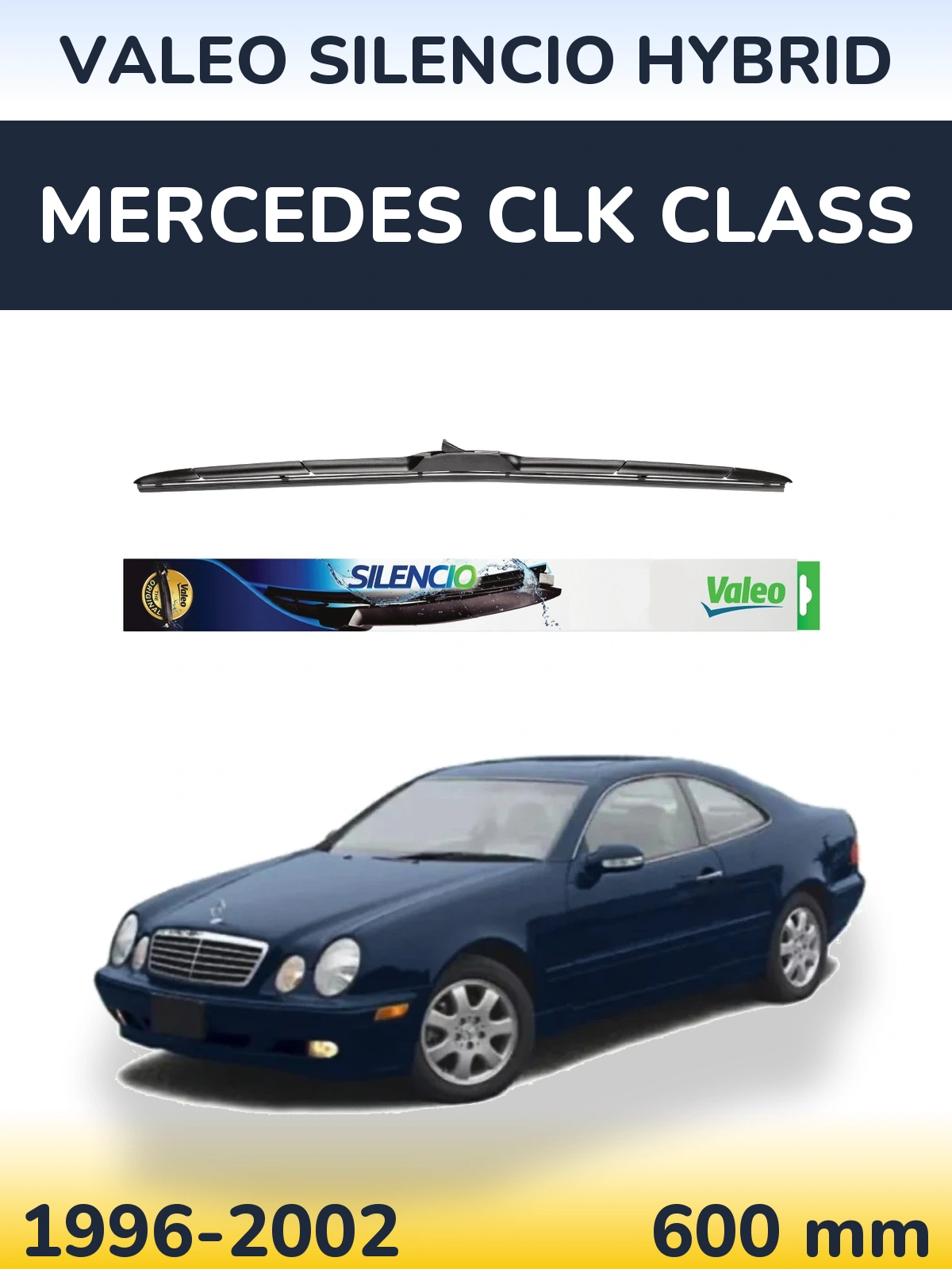 Przednia wycieraczka Valeo Silencio Hybrid 600 mm do Mercedes Klasa CLK 1996-2002