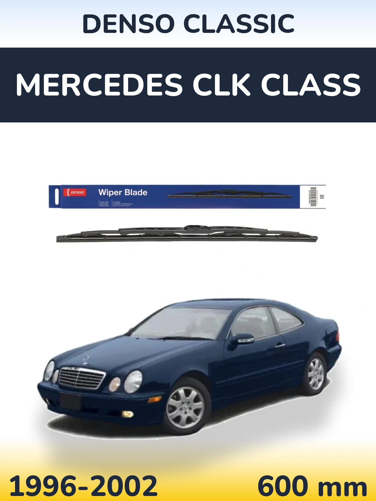 Przednia wycieraczka Denso Classic 600 mm do Mercedes Klasa CLK 1996-2002
