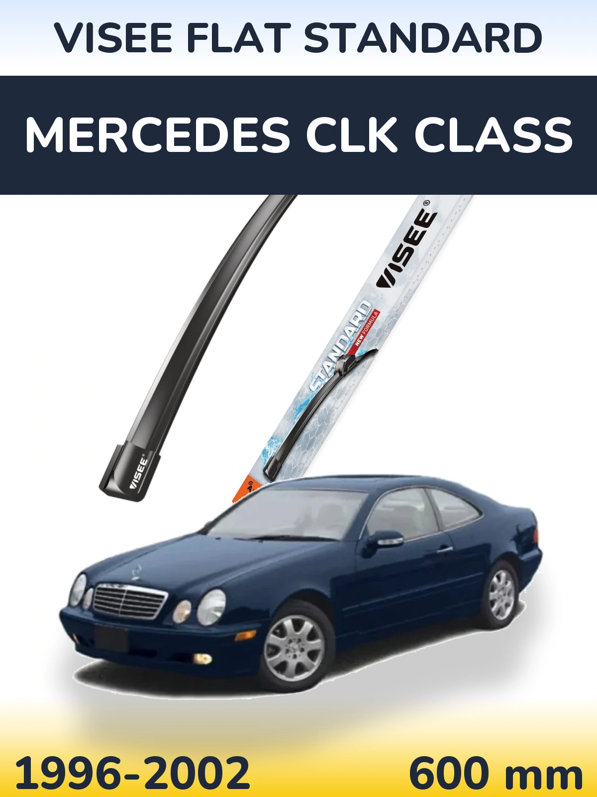 Przednia wycieraczka VISEE FLAT STANDARD 600 mm do Mercedes Klasa CLK 1996-2002
