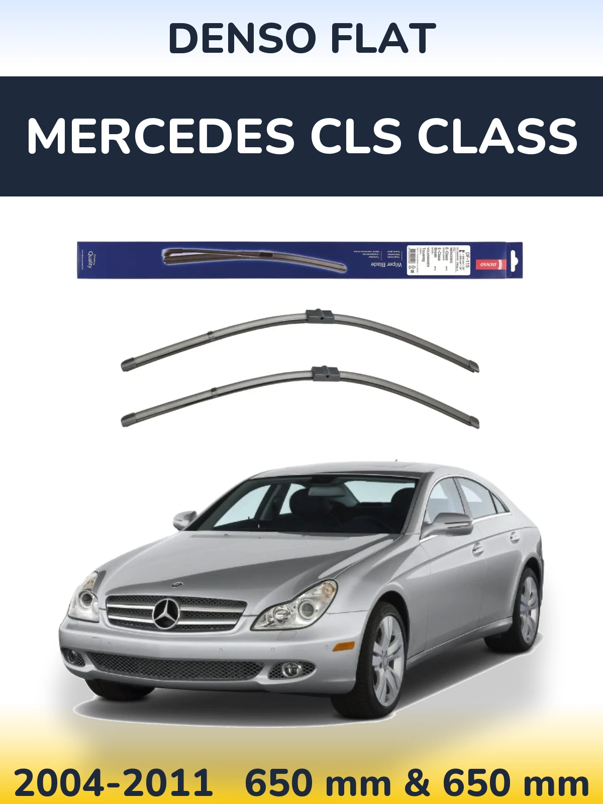 Komplet przednich wycieraczek Denso Flat 650 & 650 mm do Mercedes Klasa CLS 2004-2011