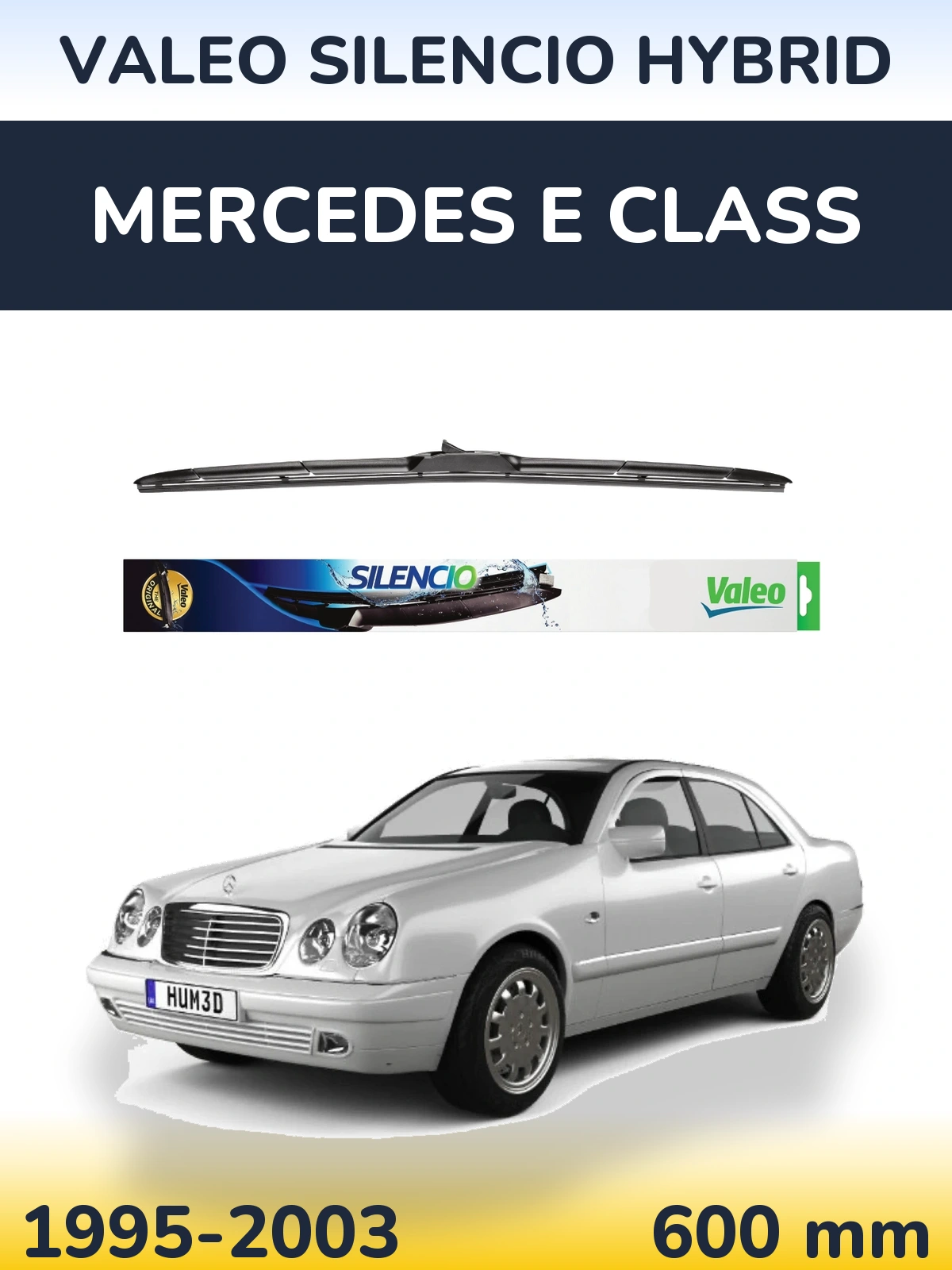Przednia wycieraczka Valeo Silencio Hybrid 600 mm do Mercedes Klasa E 1995-2003