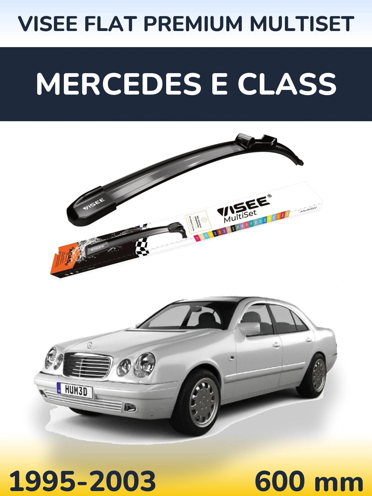 Przednia wycieraczka VISEE FLAT PREMIUM MultiSet 600 mm do Mercedes Klasa E 1995-2003