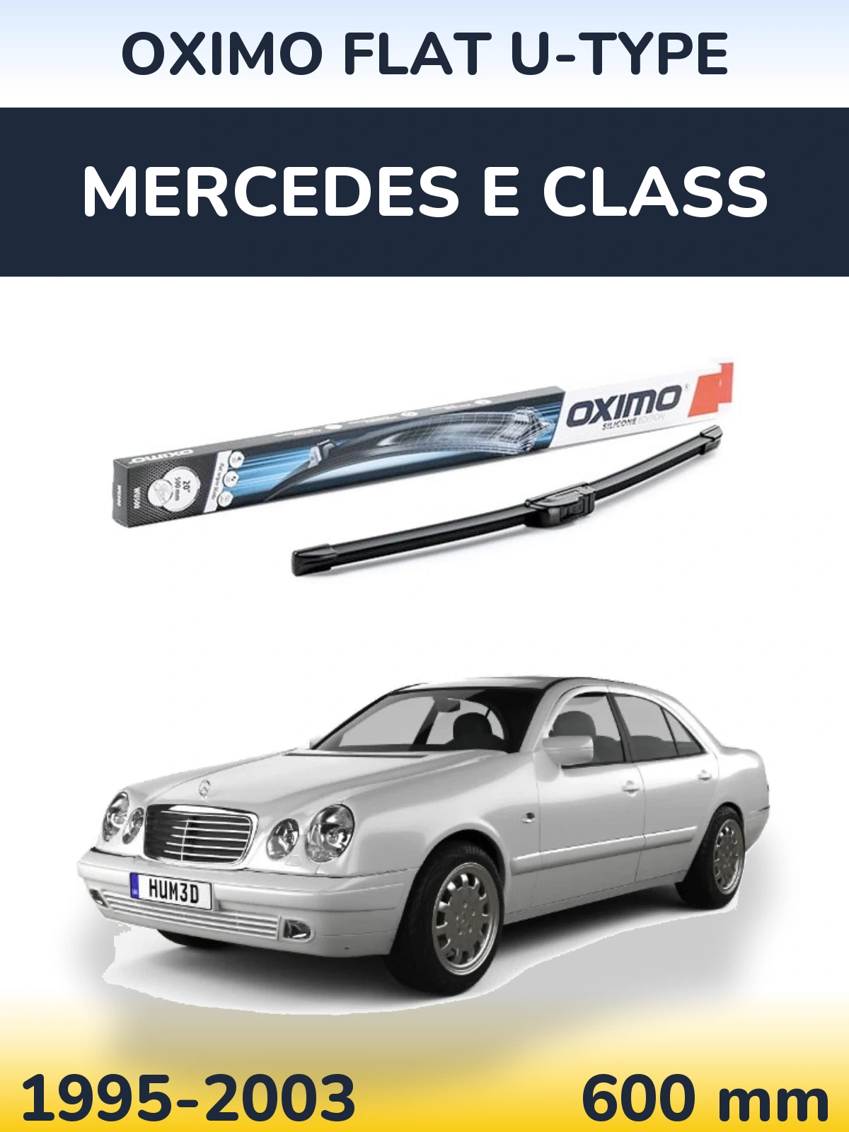 Przednia wycieraczka Oximo Flat U-type 600 mm do Mercedes Klasa E 1995-2003