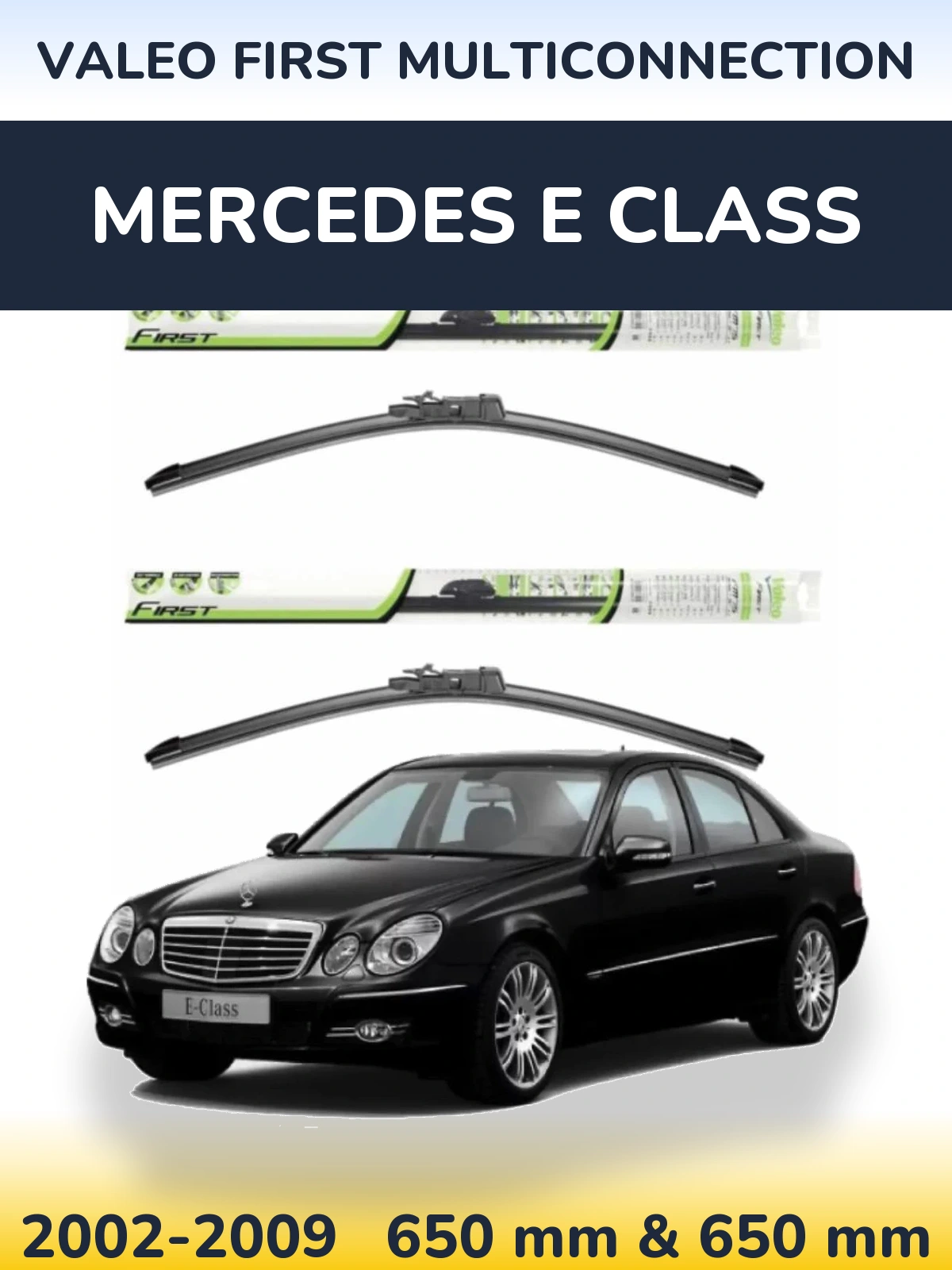 Komplet przednich wycieraczek Valeo First MultiConnection 650 & 650 mm do Mercedes Klasa E 2002-2009