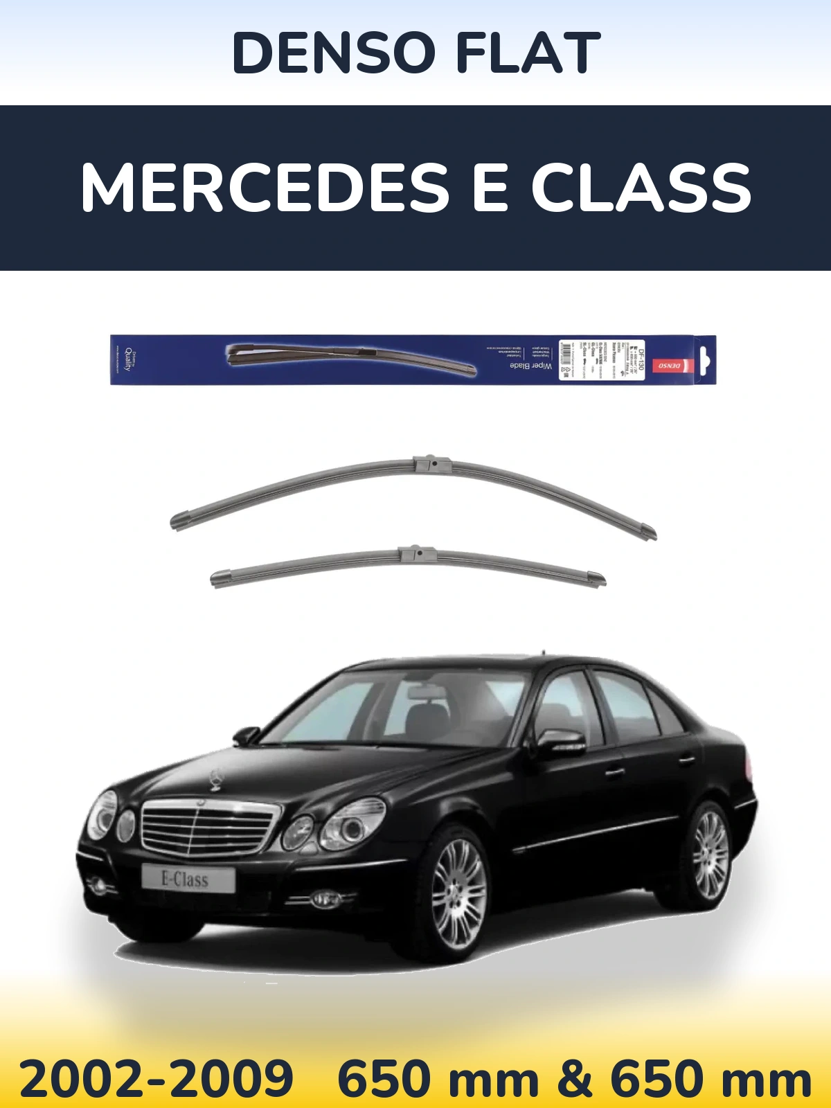 Комплект передних дворников Denso Flat 650 & 650 мм для Mercedes E Class 2002-2009