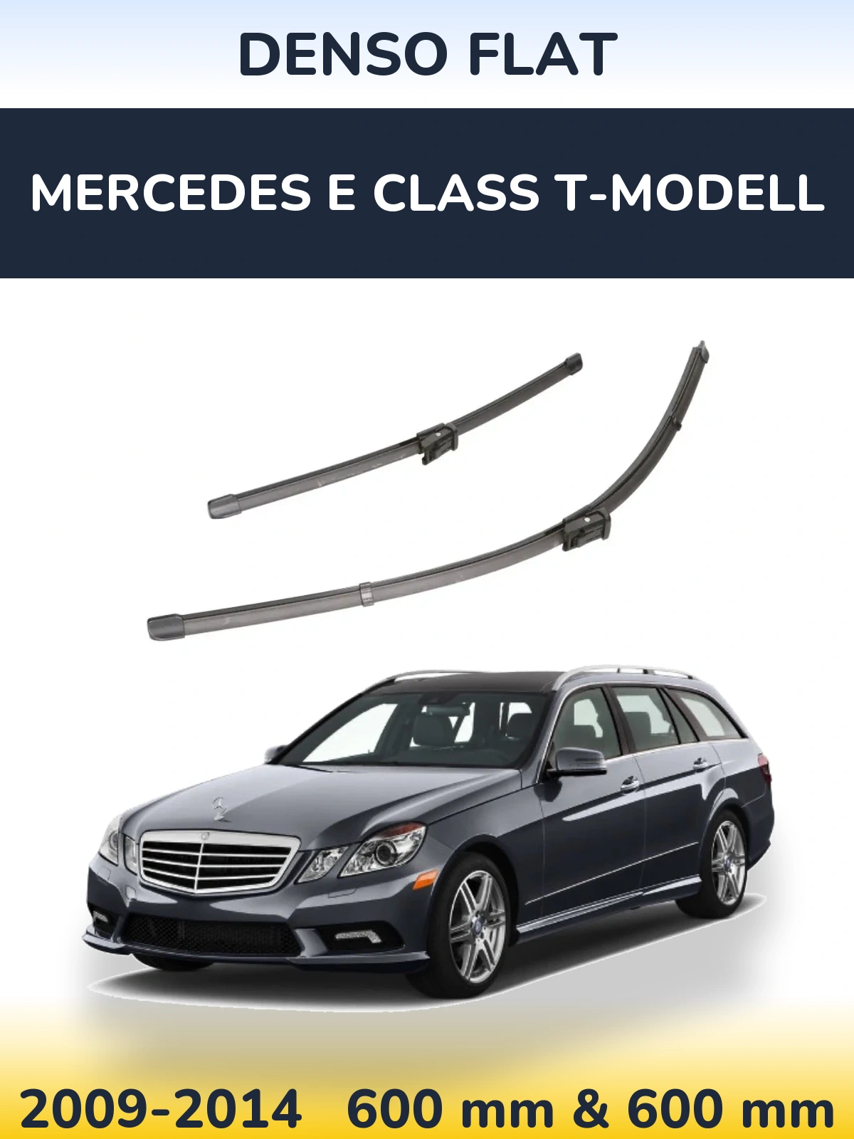 Komplet przednich wycieraczek Denso Flat 600 & 600 mm do Mercedes Klasa E T-Modell 2009-2014