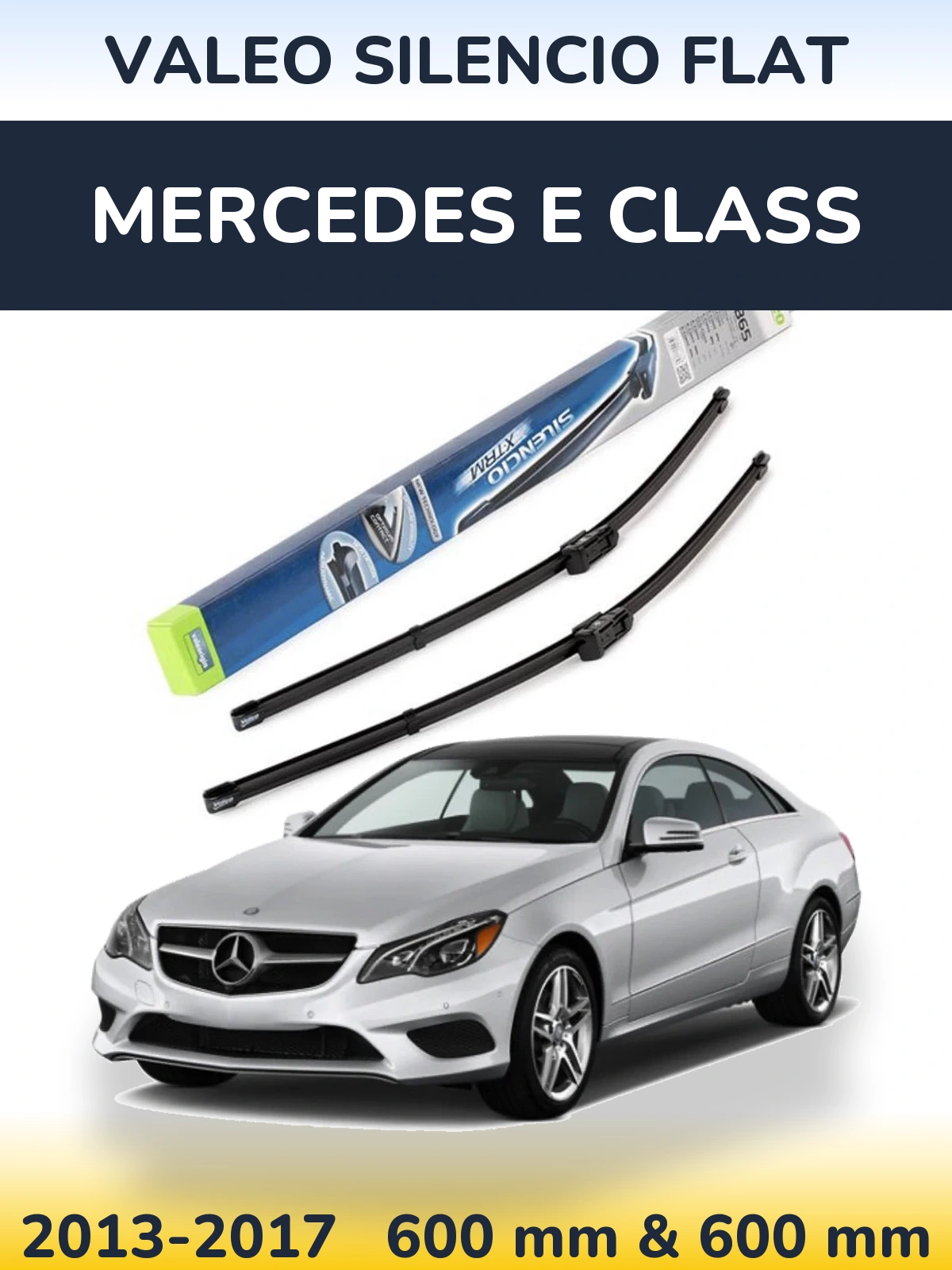 Komplet przednich wycieraczek Valeo Silencio Flat 600 & 600 mm do Mercedes Klasa E 2013-2017