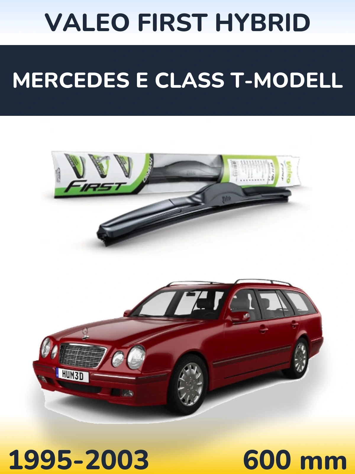 Przednia wycieraczka Valeo First Hybrid 600 mm do Mercedes Klasa E T-Modell 1995-2003