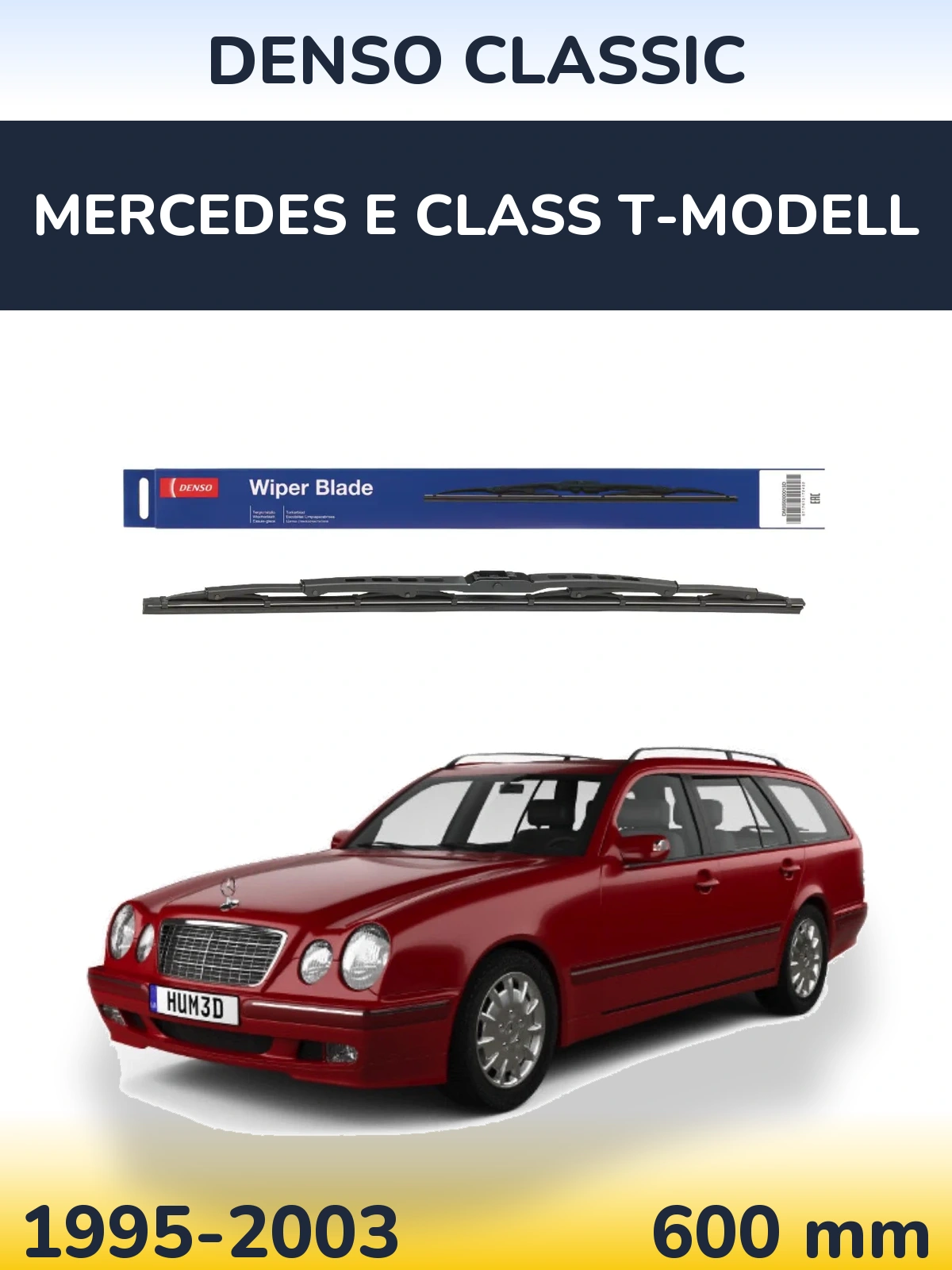 Передний дворник Denso Classic 600 мм для Mercedes E Class T-Модельl 1995-2003