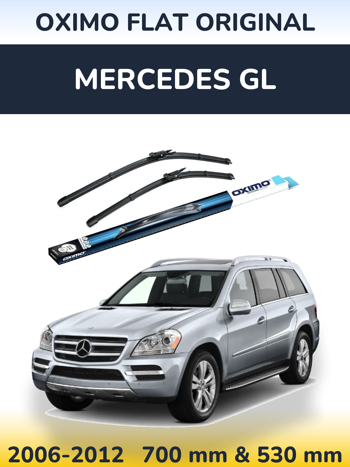 Komplet przednich wycieraczek Oximo Flat Original 700 & 530 mm do Mercedes GL 2006-2012