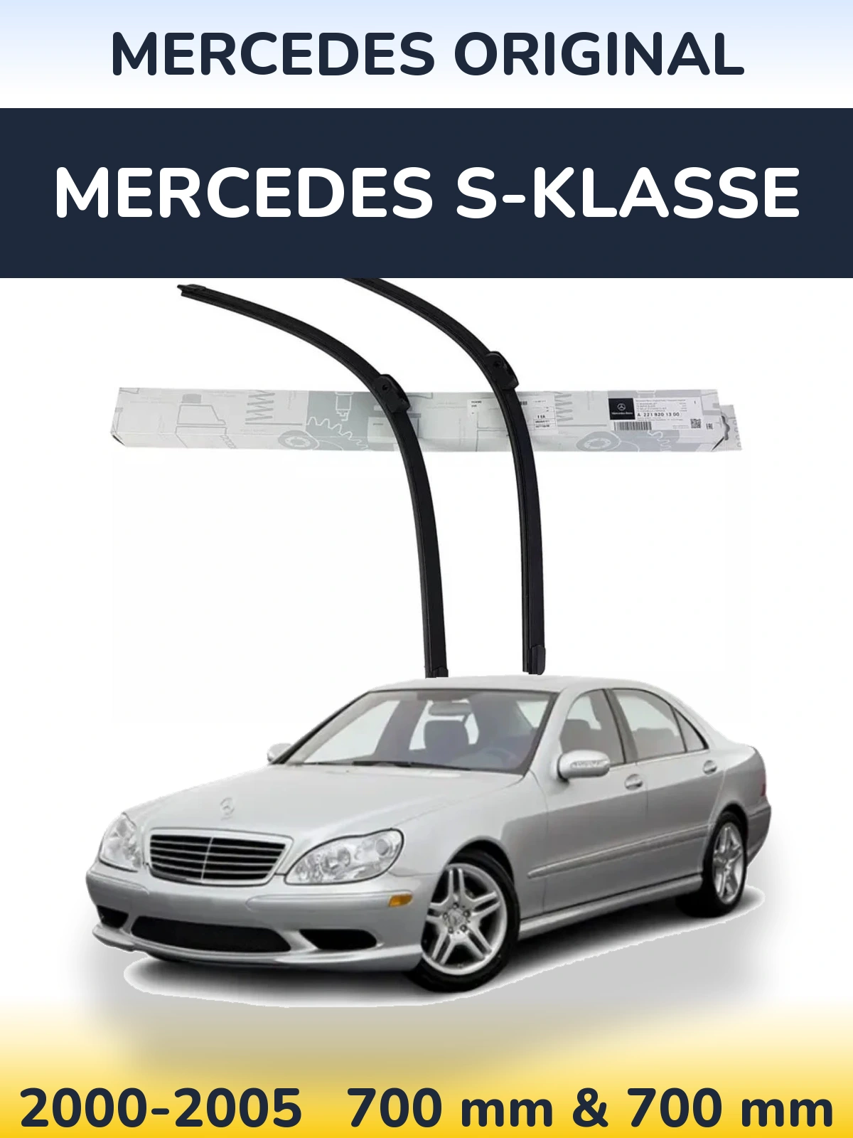 Komplet przednich wycieraczek Mercedes OEM Mercedes Original 680 & 680 mm do Mercedes S-Klasse 2000-2005