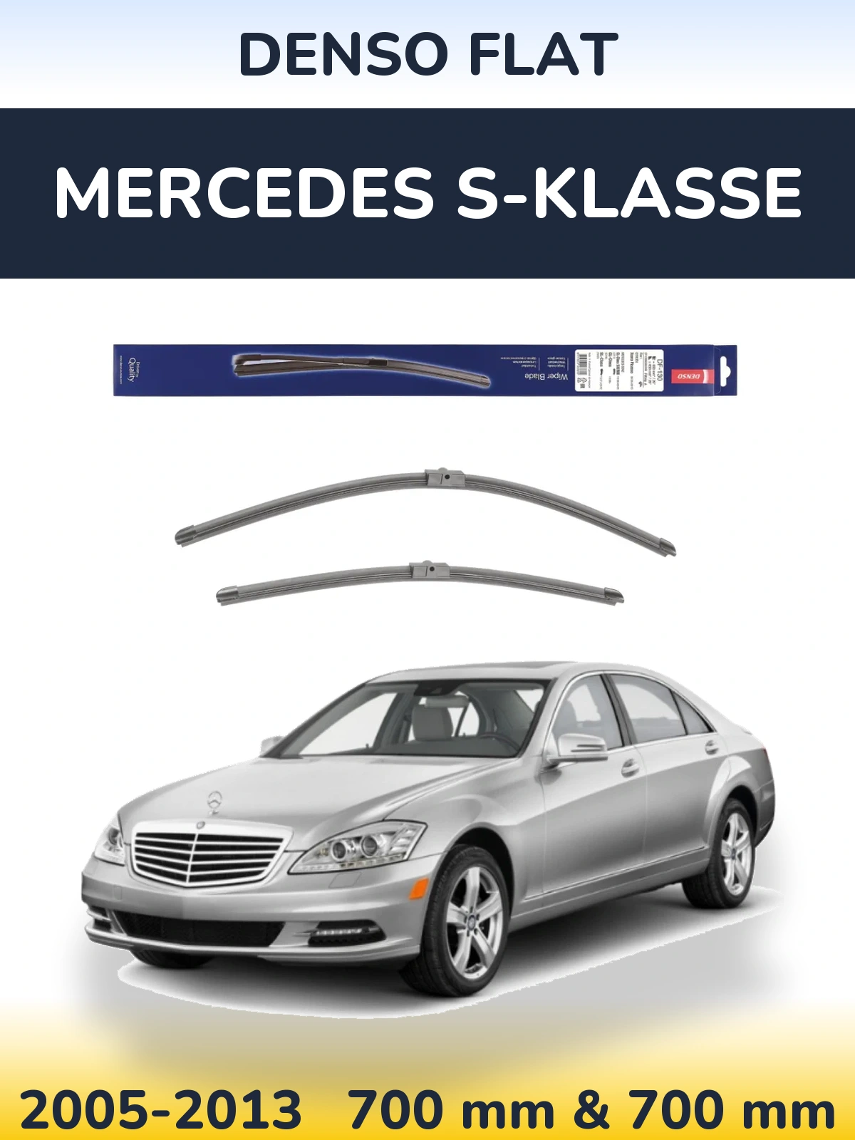 Komplet przednich wycieraczek Denso Flat 650 & 650 mm do Mercedes S-Klasse 2005-2013