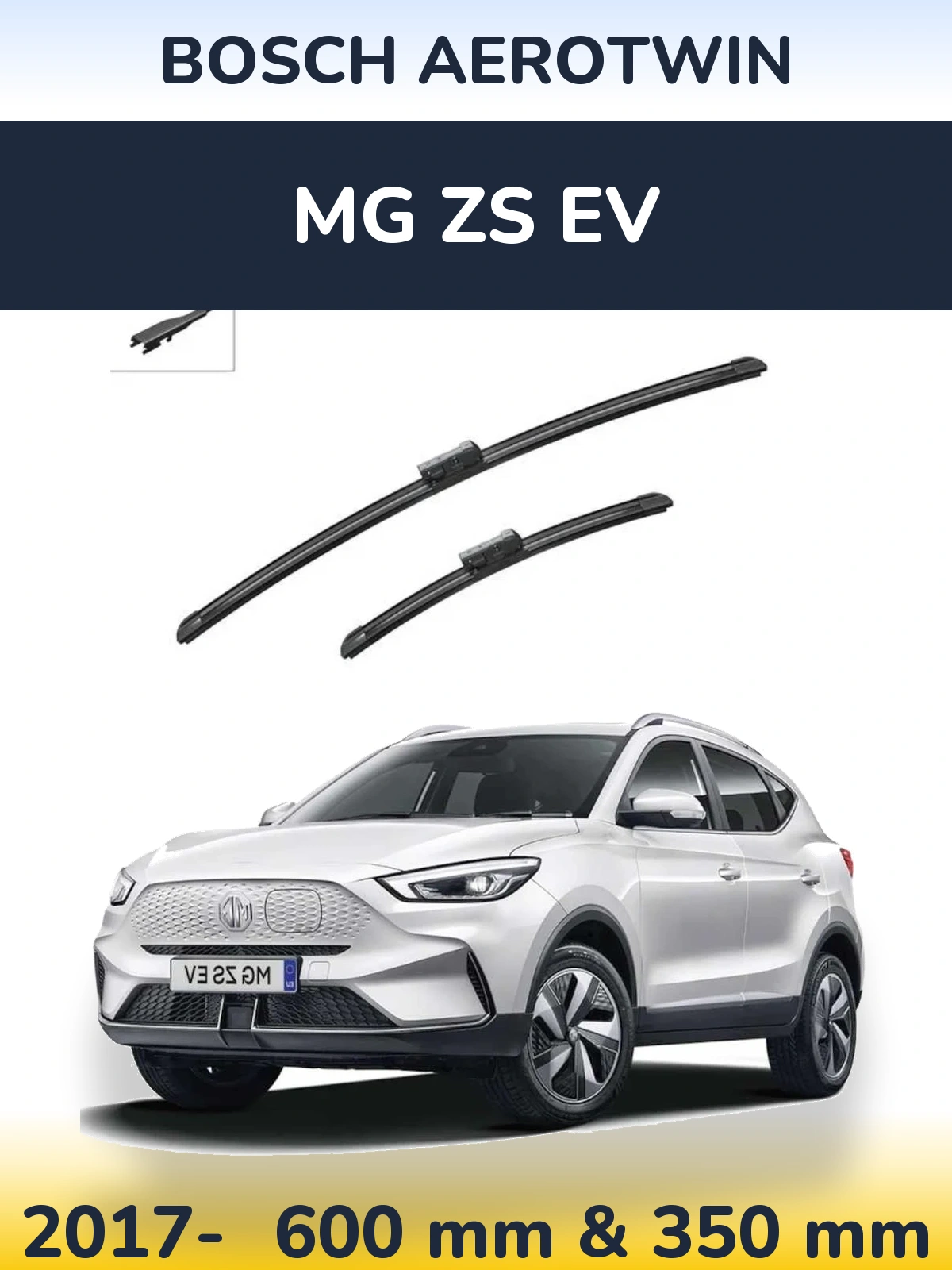 Komplet przednich wycieraczek BOSCH AeroTwin 600 & 350 mm do MG ZS EV 2017-2026