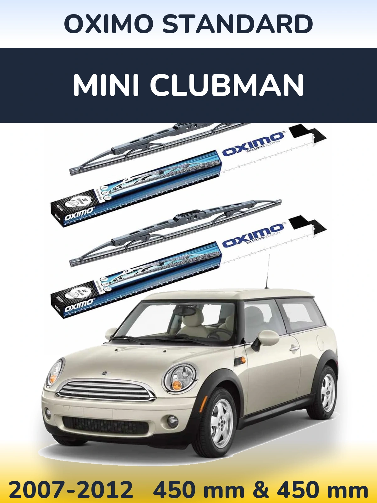 Komplet przednich wycieraczek Oximo Standard 450 & 450 mm do MINI Clubman 2007-2012