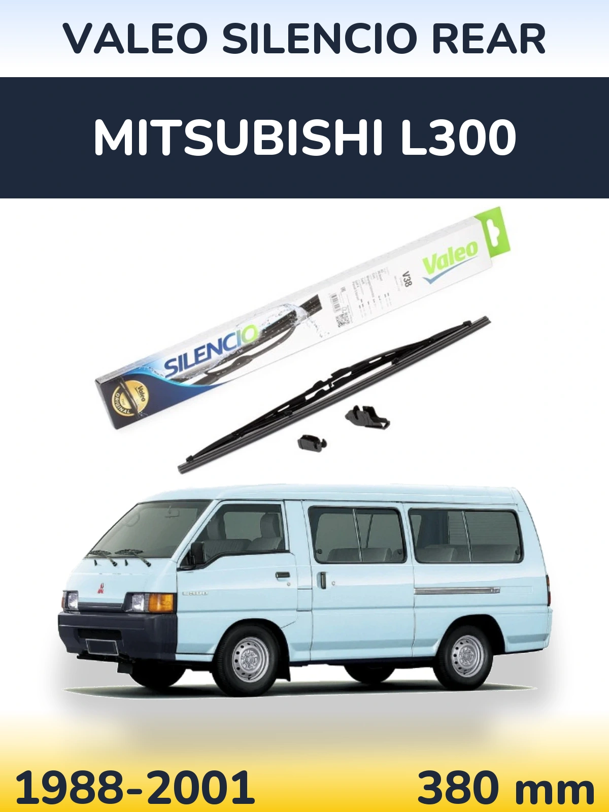 Задня щітка Valeo Silencio Rear 380 мм для Mitsubishi L300 1988-2001