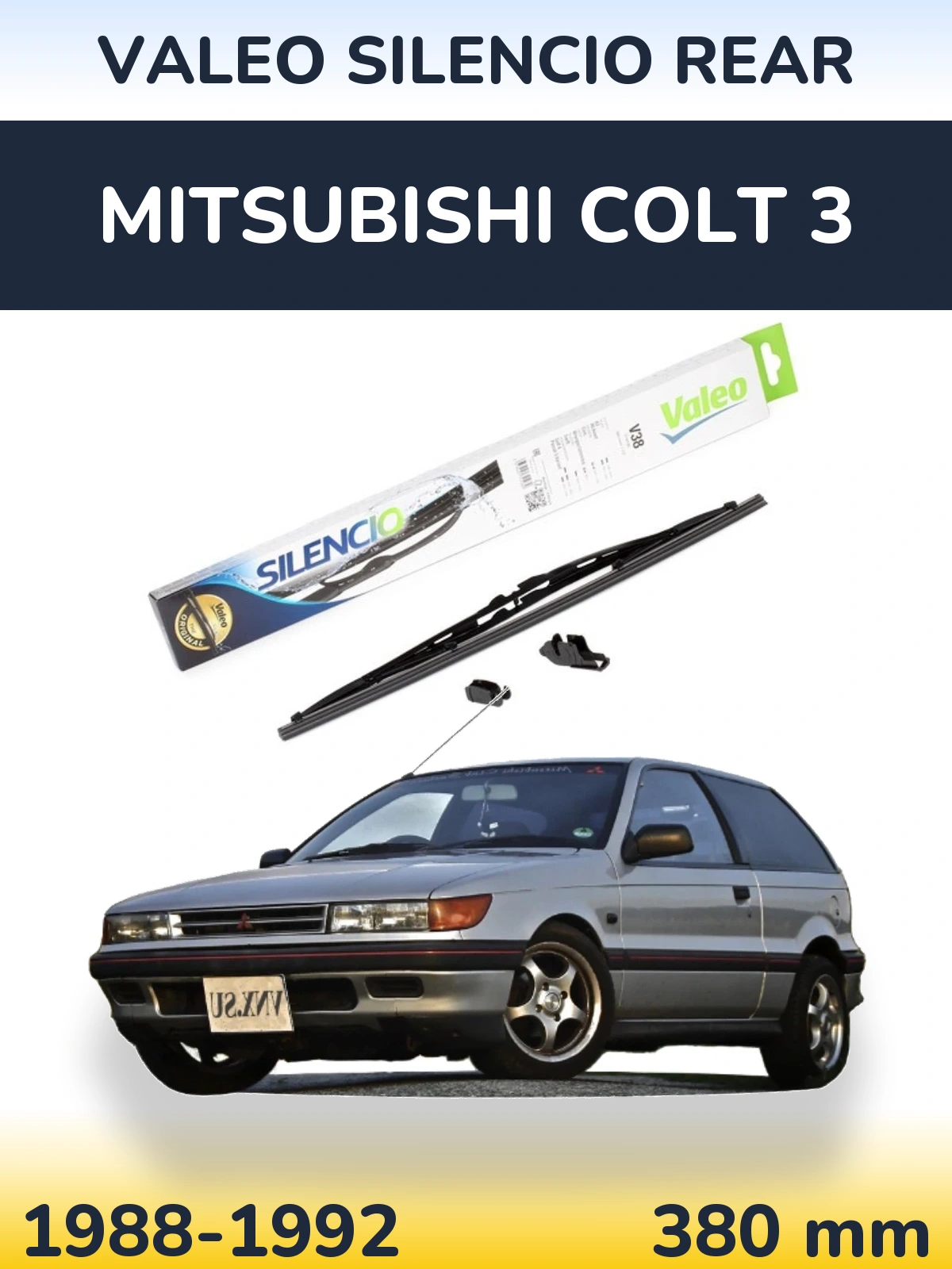 Tylna wycieraczka Valeo Silencio Rear 380 mm do Mitsubishi Colt 3 1988-1992