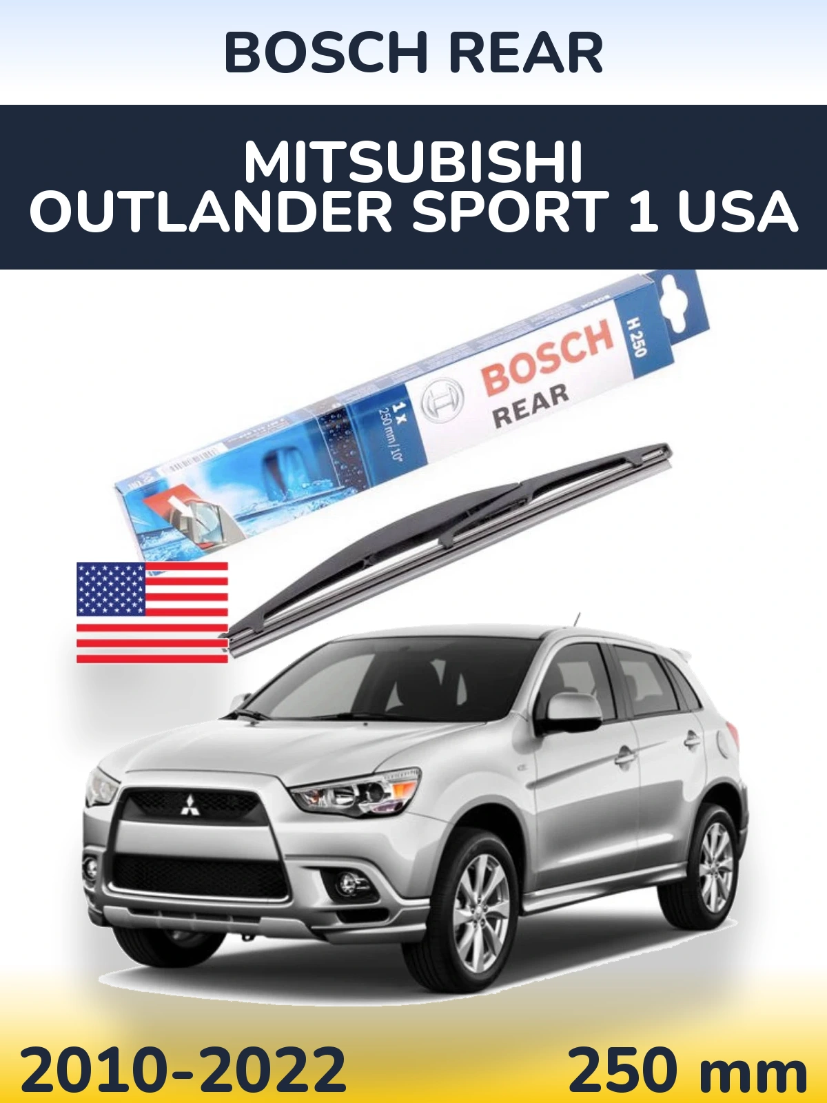Tylna wycieraczka BOSCH Rear 250 mm do Mitsubishi Outlander Sport 1 USA 2010-2022