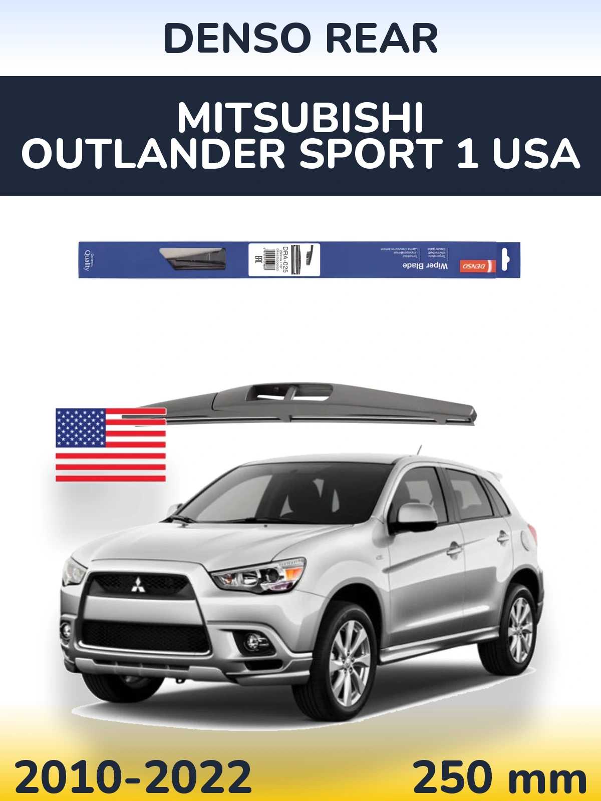 Tylna wycieraczka Denso Rear 250 mm do Mitsubishi Outlander Sport 1 USA 2010-2022