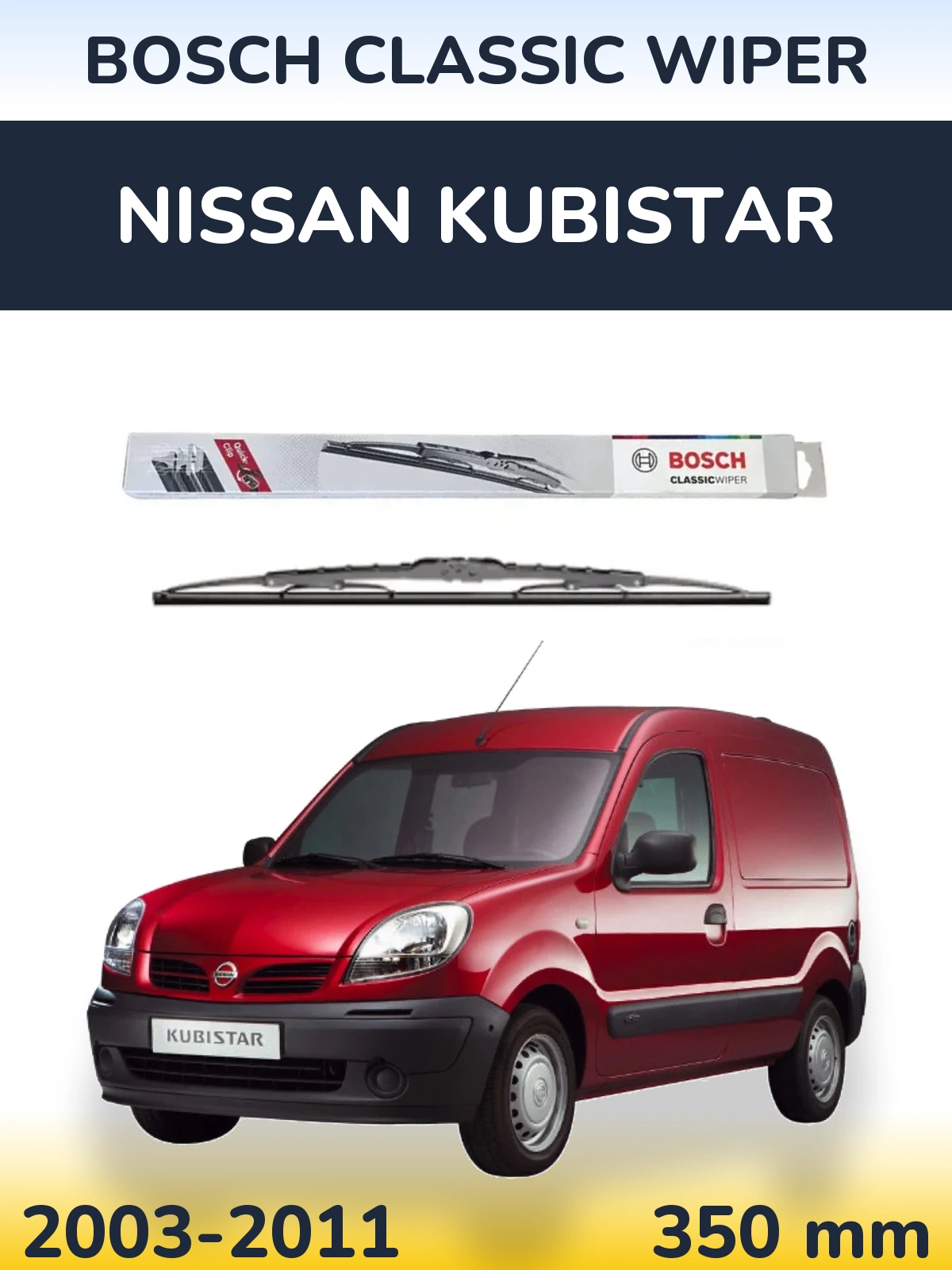 Задний дворник BOSCH Classic Wiper 340 мм для Nissan Kubistar 2003-2011