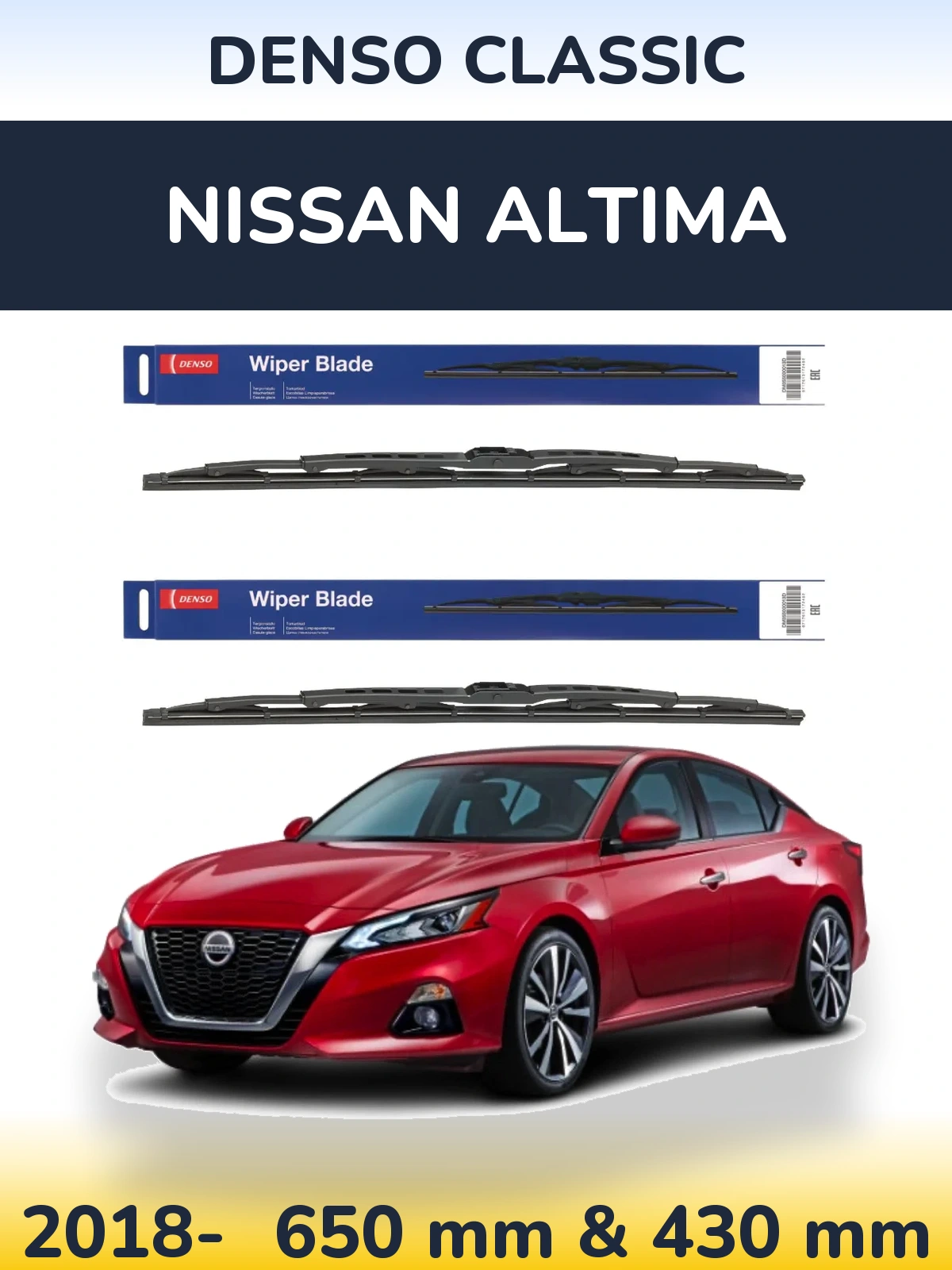 Komplet przednich wycieraczek Denso Classic 650 & 430 mm do Nissan Altima 2018-2026