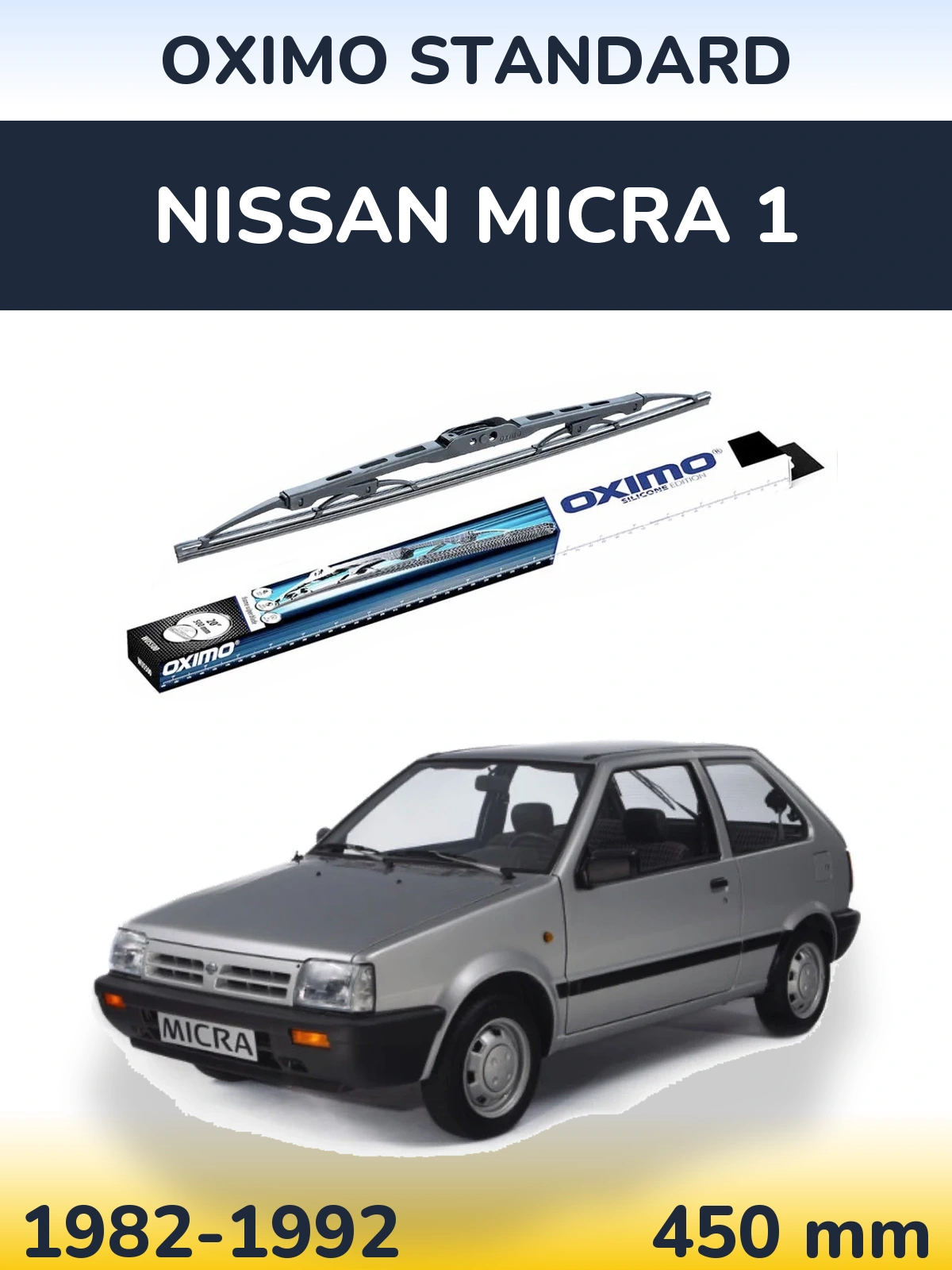 Tylna wycieraczka Oximo Standard 450 mm do Nissan Micra 1 1982-1992
