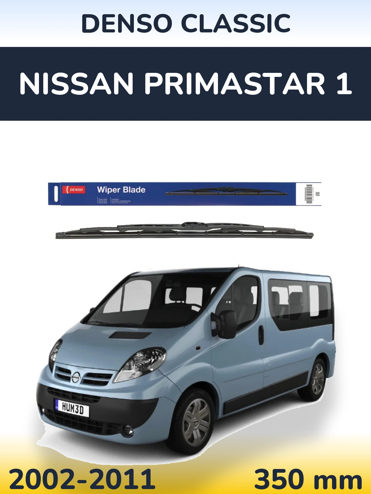 Tylna wycieraczka Denso Classic 350 mm do Nissan Primastar 1 2002-2011