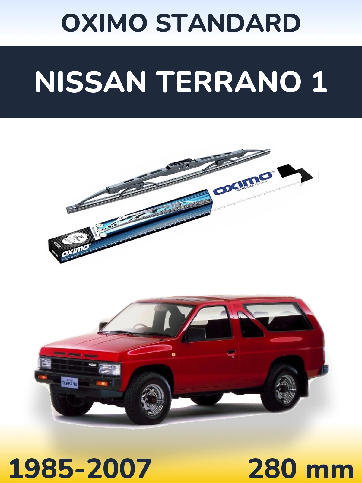 Tylna wycieraczka Oximo Standard 275 mm do Nissan Terrano 1 1985-2007
