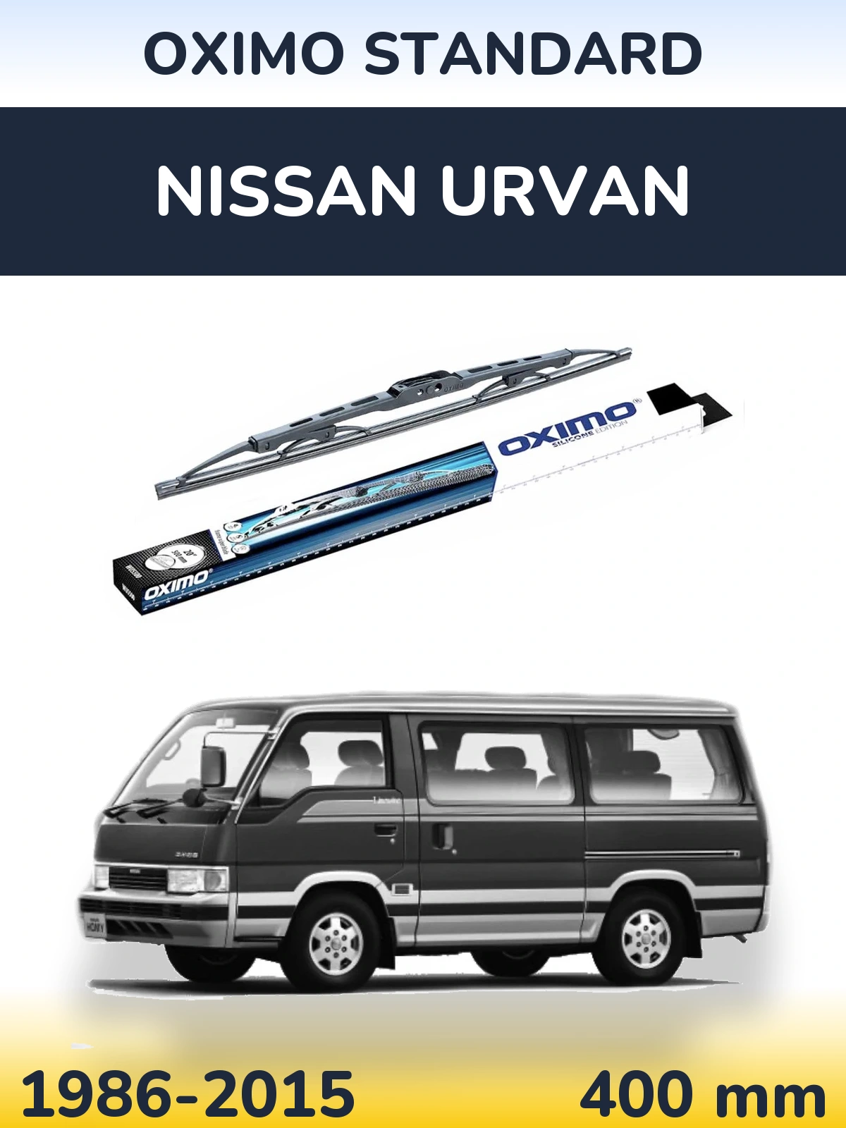 Rear wiper blade Oximo Standard 400 mm for Nissan Urvan 1986-2015