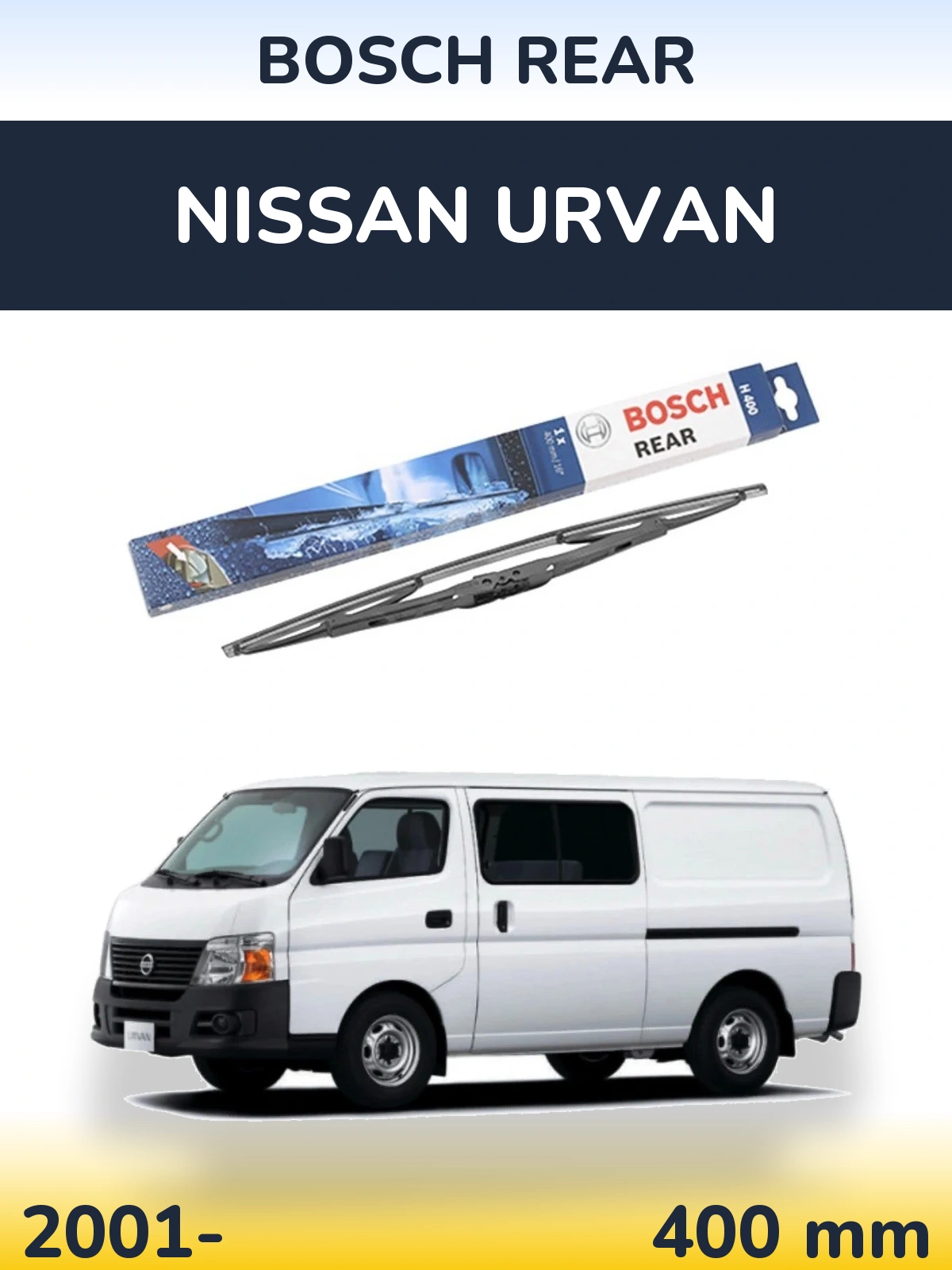 Tylna wycieraczka BOSCH Rear 400 mm do Nissan Urvan 2001-2026