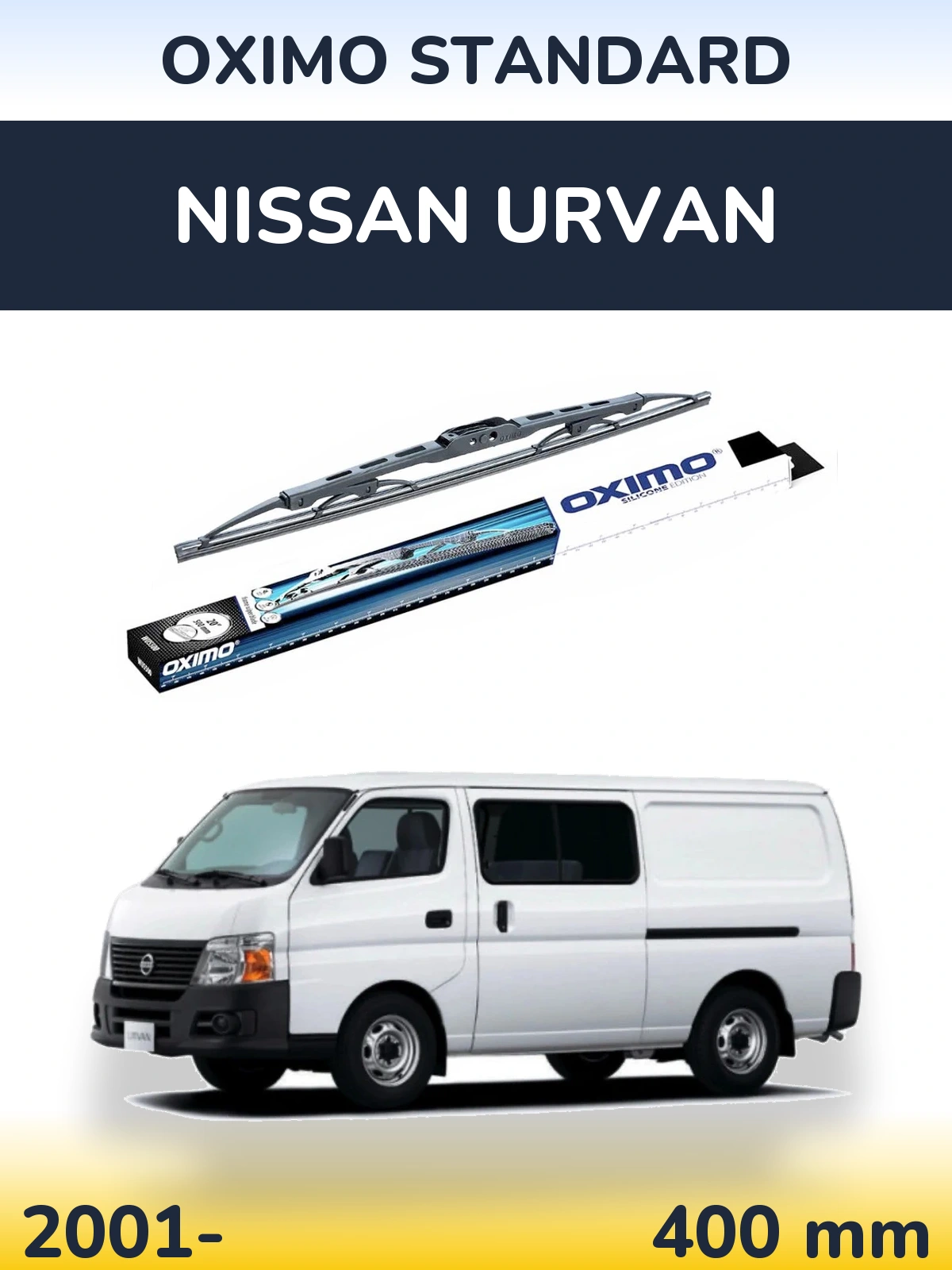 Tylna wycieraczka Oximo Standard 400 mm do Nissan Urvan 2001-2026