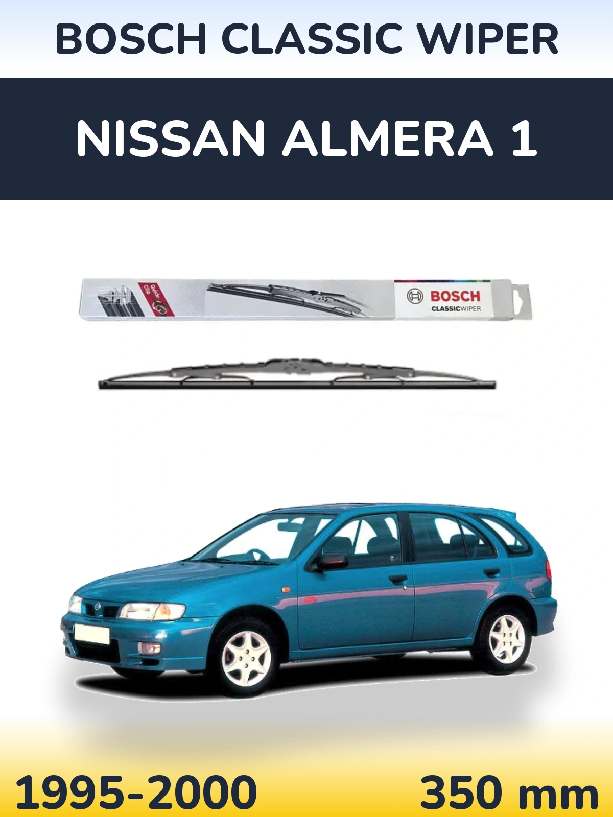 Tylna wycieraczka BOSCH Classic Wiper 340 mm do Nissan Almera 1 1995-2000