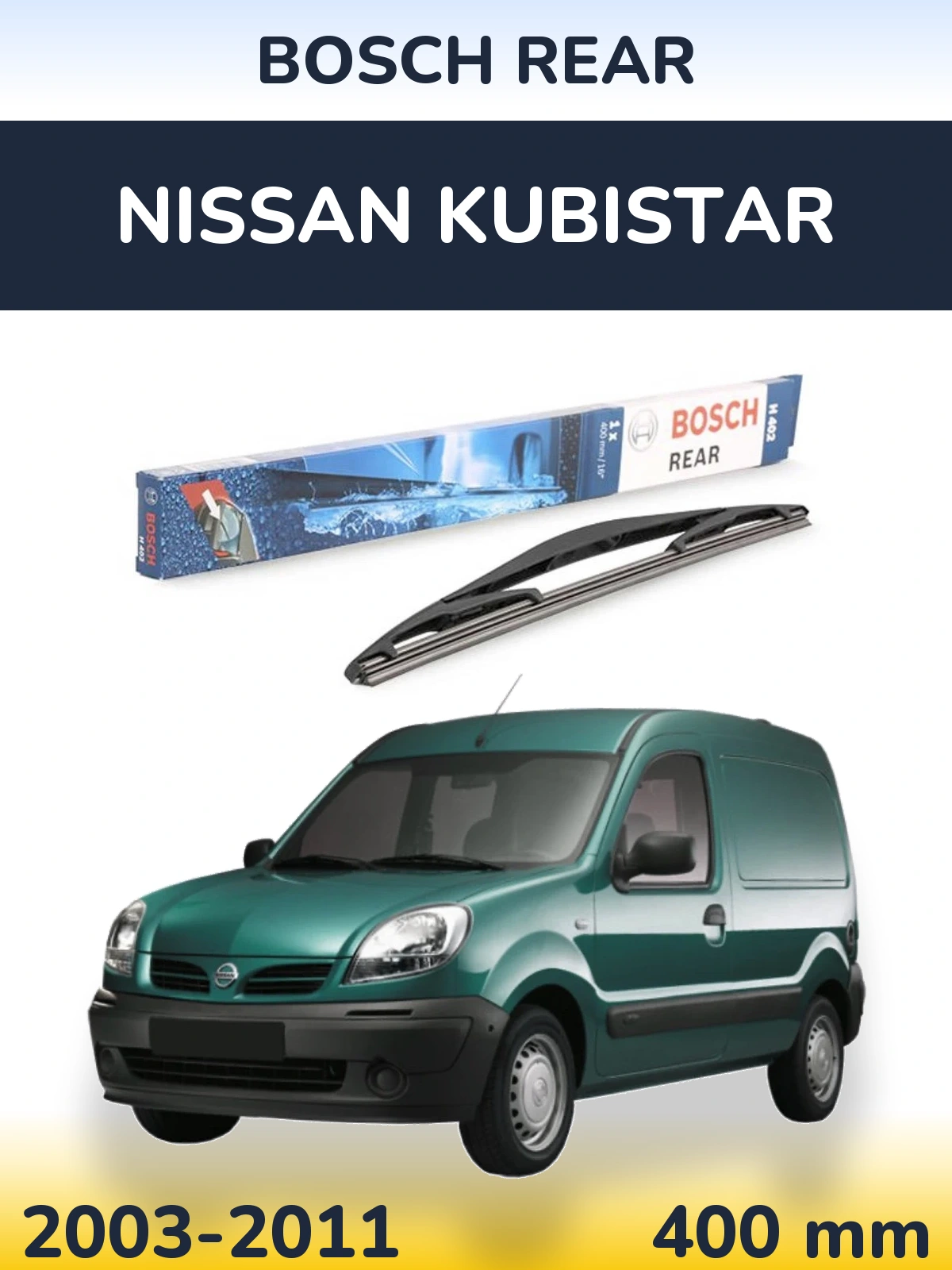 Задний дворник BOSCH Rear 400 мм для Nissan Kubistar 2003-2011