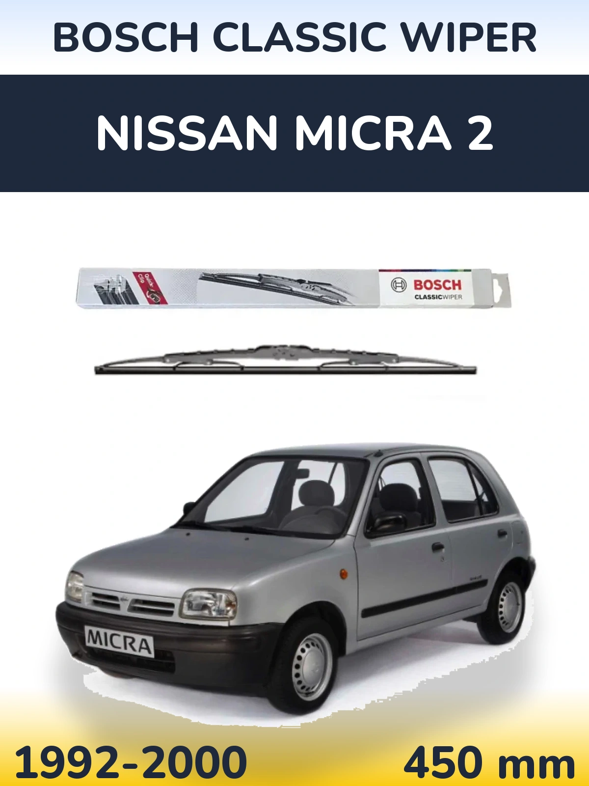 Tylna wycieraczka BOSCH Classic Wiper 450 mm do Nissan Micra 2 1992-2000