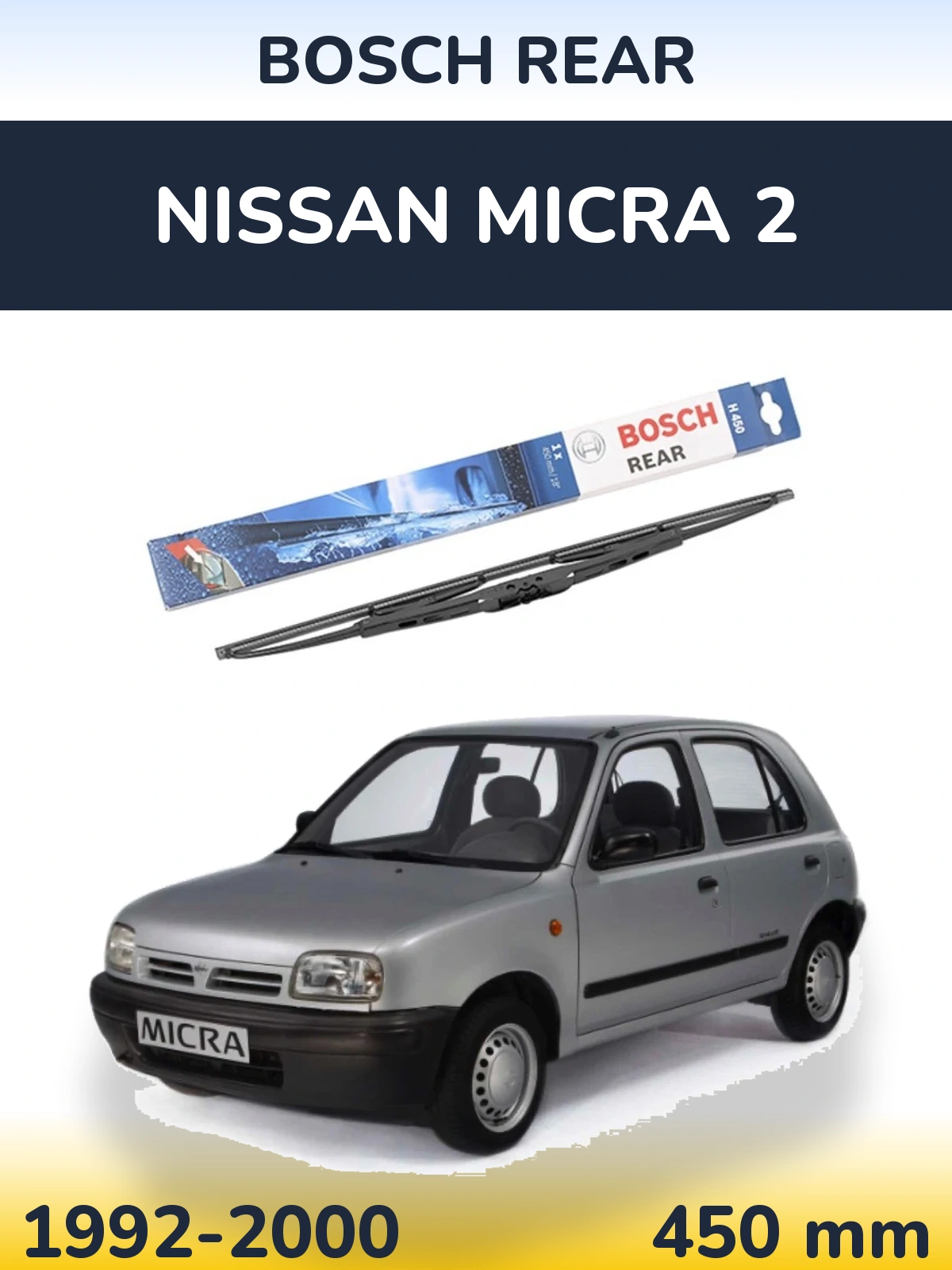 Tylna wycieraczka BOSCH Rear 450 mm do Nissan Micra 2 1992-2000