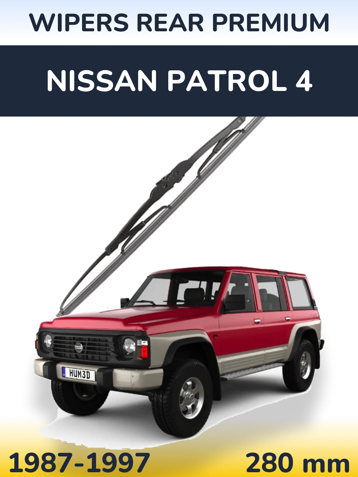 Tylna wycieraczka WIPERS REAR PREMIUM 280 mm do Nissan Patrol 4 1987-1997