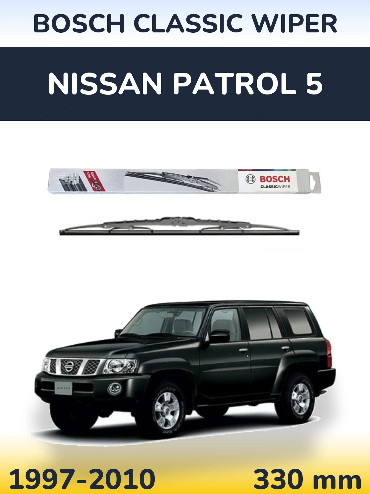 Tylna wycieraczka BOSCH Classic Wiper 340 mm do Nissan Patrol 5 1997-2010