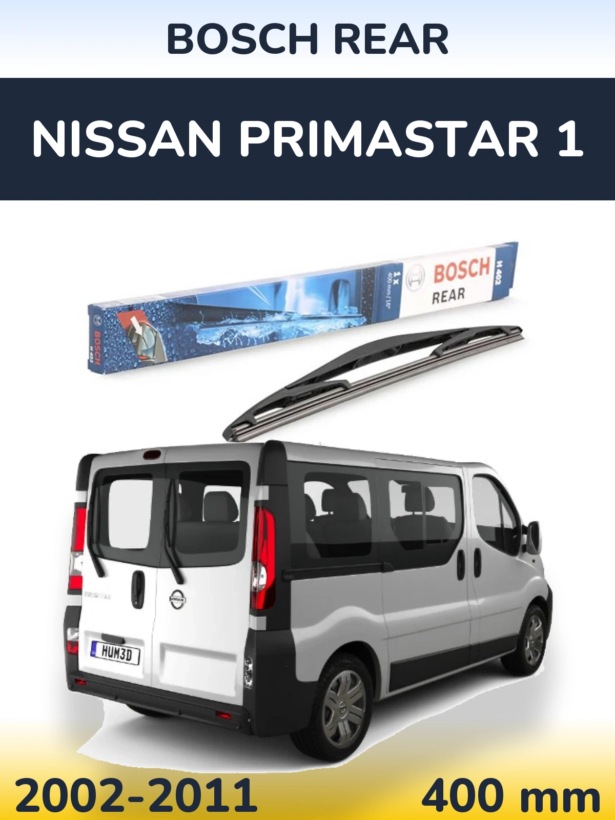Tylna wycieraczka BOSCH Rear 400 mm do Nissan Primastar 1 2002-2011