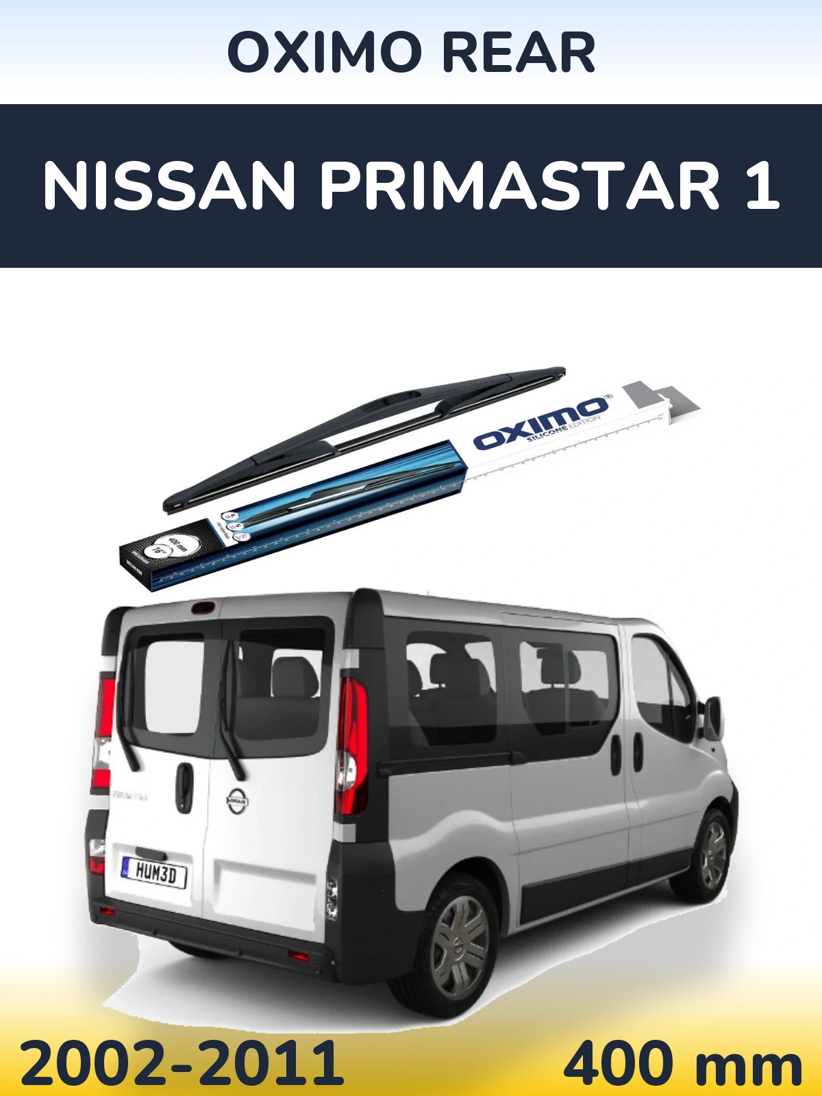 Задний дворник Oximo Rear 400 мм для Nissan Primastar 1 2002-2011