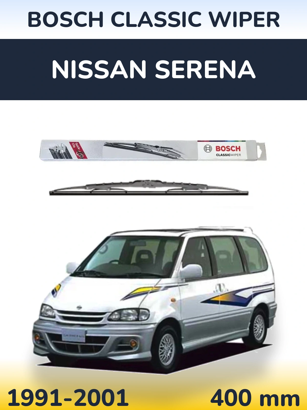 Tylna wycieraczka BOSCH Classic Wiper 400 mm do Nissan Serena 1991-2001