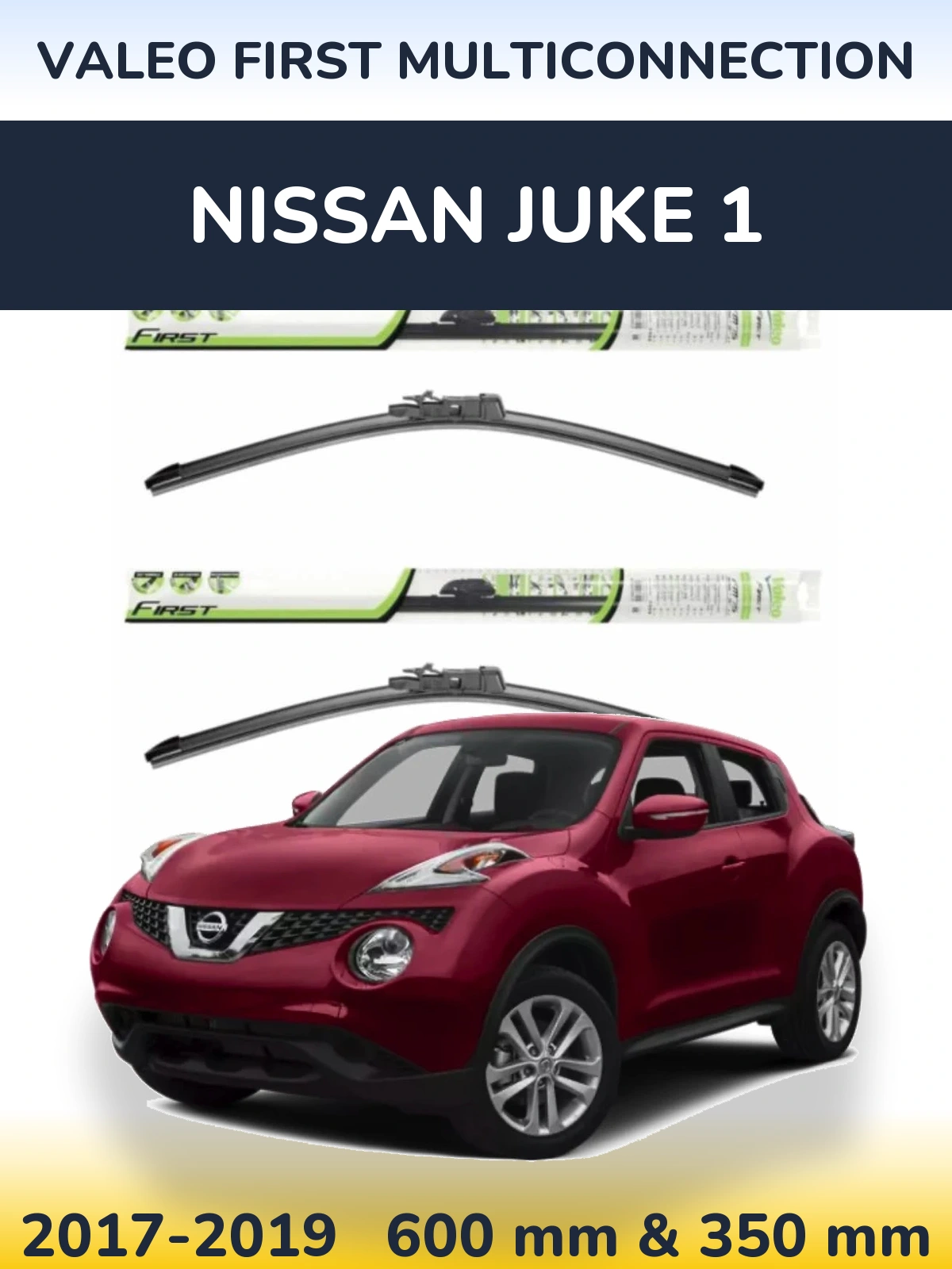 Komplet przednich wycieraczek Valeo First MultiConnection 600 & 350 mm do Nissan Juke 1 2017-2019