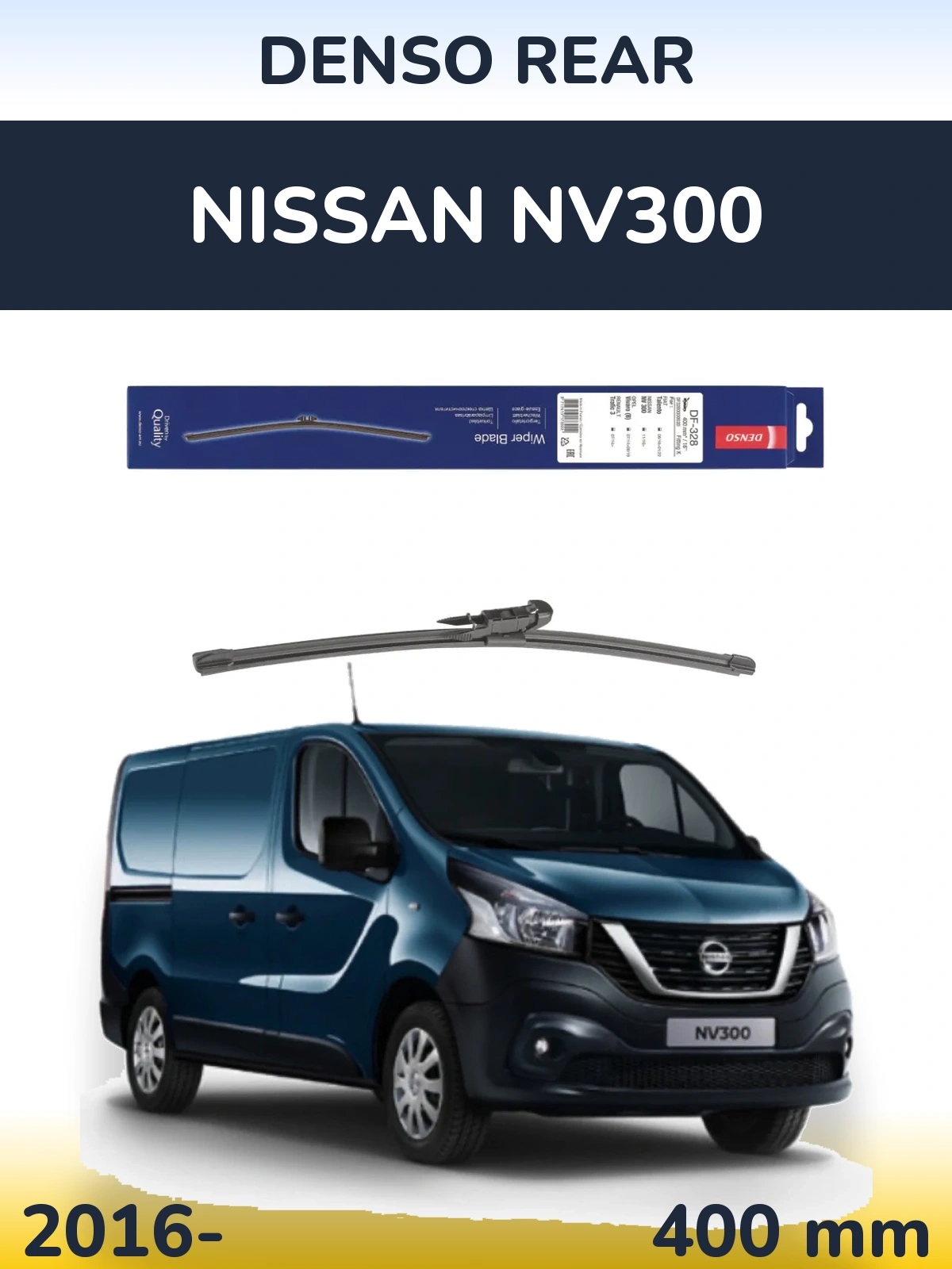 Rear wiper blade Denso Rear 400 mm for Nissan NV300 2016-2026