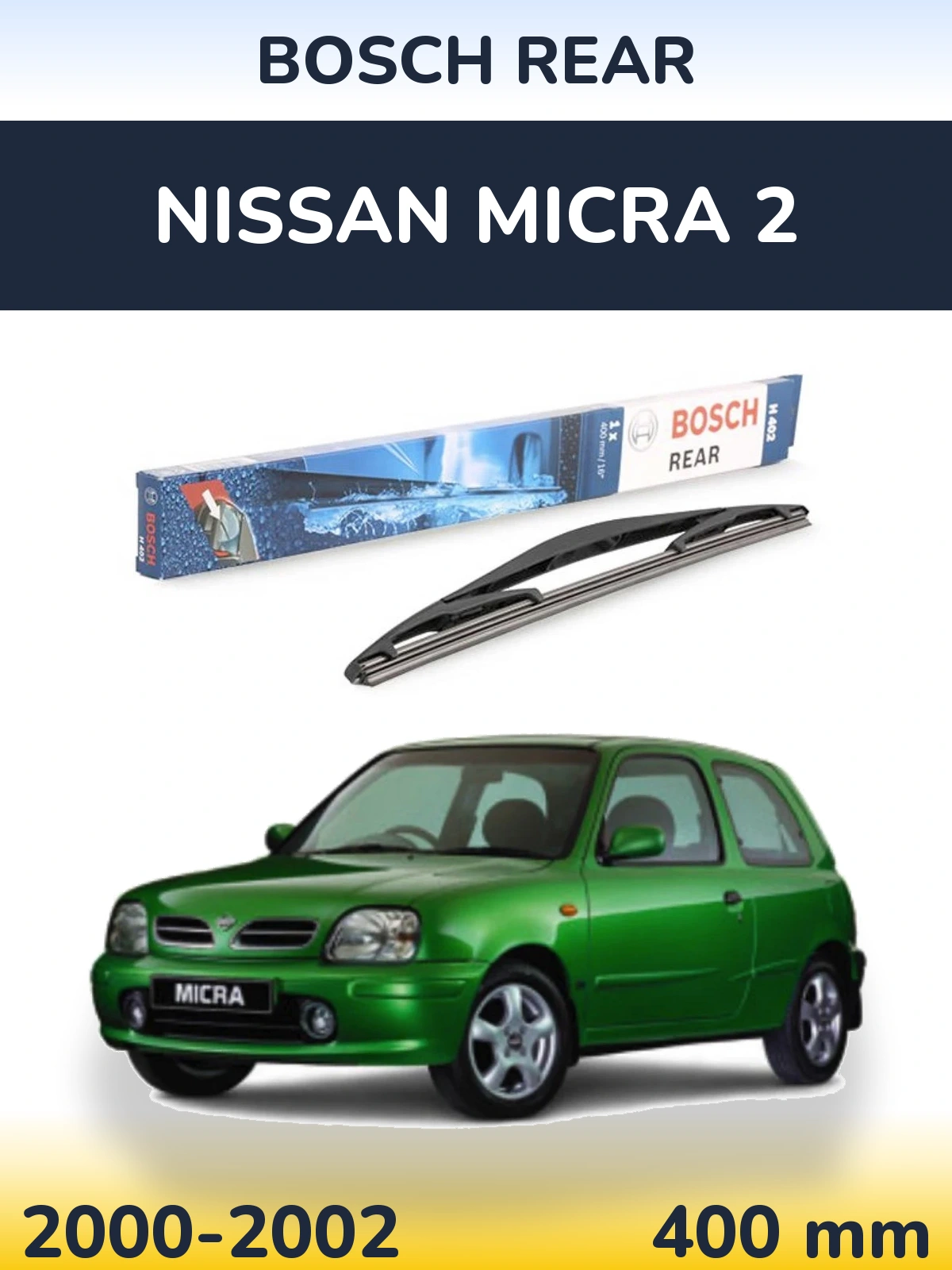 Tylna wycieraczka BOSCH Rear 400 mm do Nissan Micra 2 2000-2002