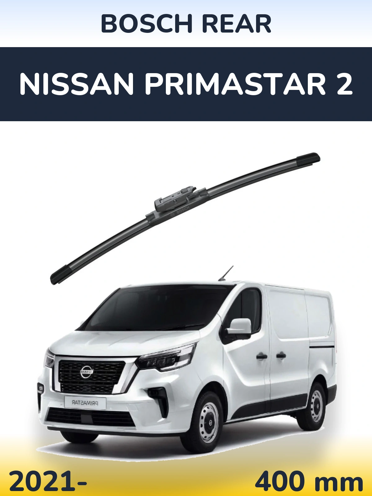 Задний дворник BOSCH Rear 400 мм для Nissan Primastar 2 2021-2026