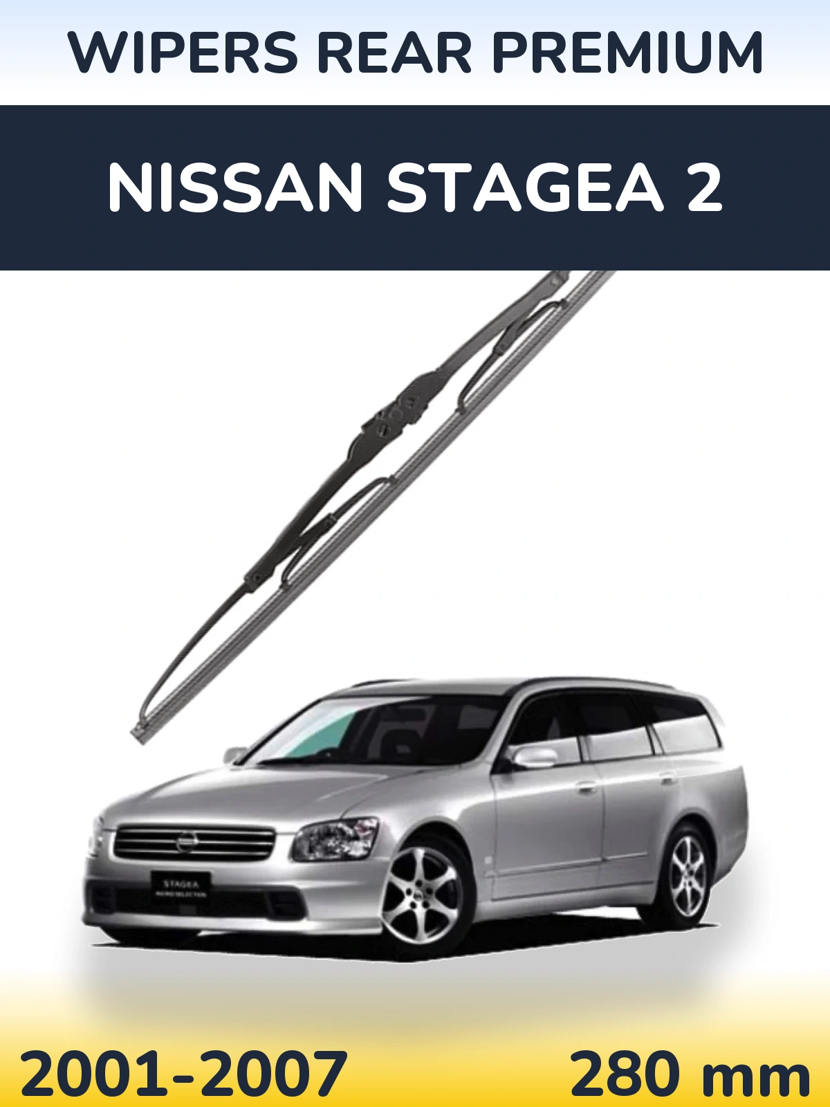 Tylna wycieraczka WIPERS REAR PREMIUM 280 mm do Nissan Stagea 2 2001-2007