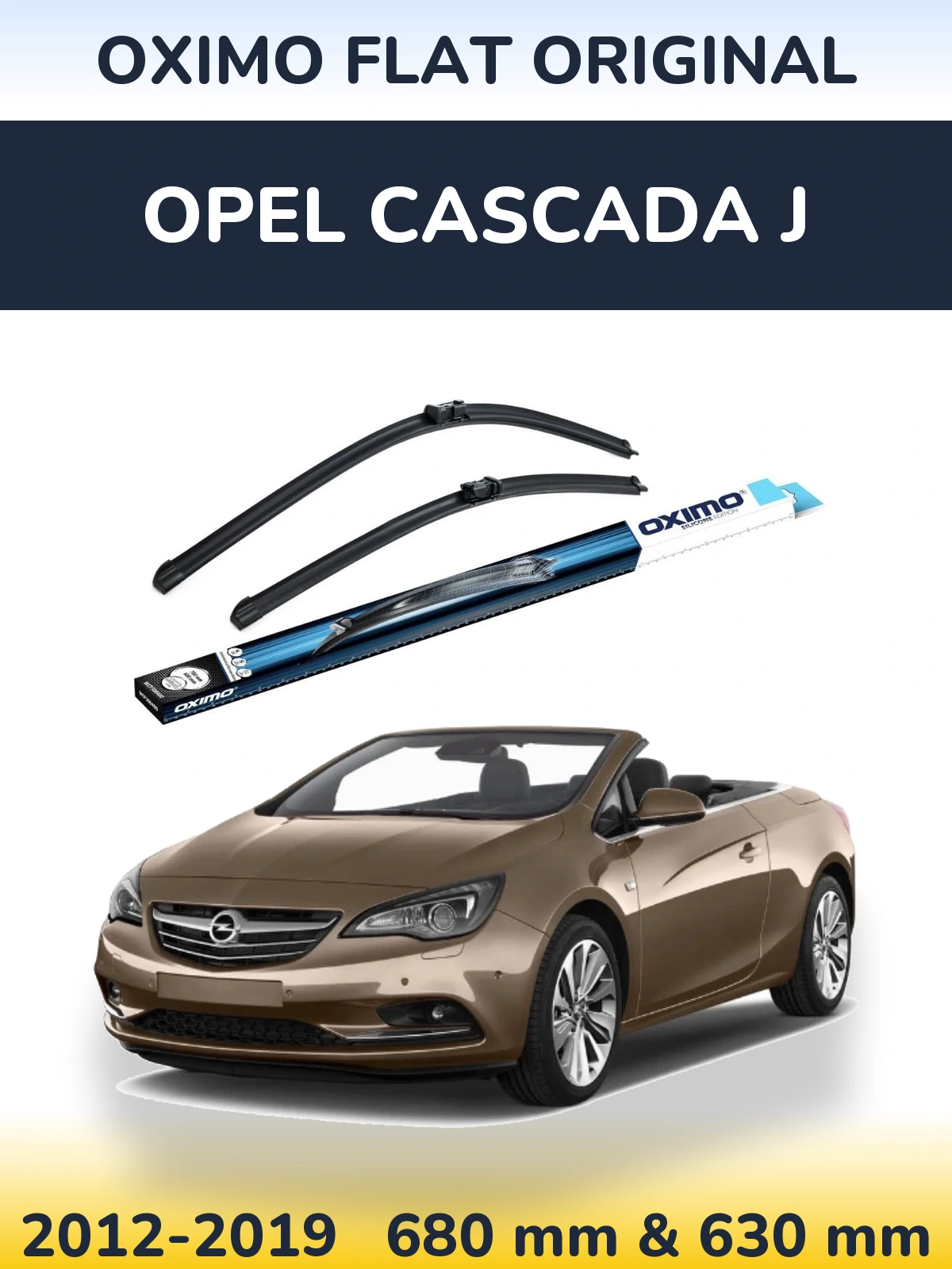 Komplet przednich wycieraczek Oximo Flat Original 680 & 630 mm do Opel Cascada J 2012-2019