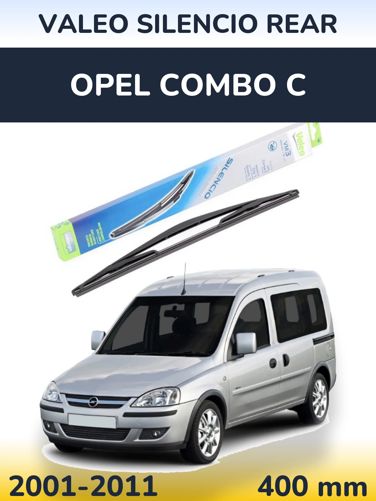 Задний дворник Valeo Silencio Rear 400 мм для Opel Combo C 2001-2011