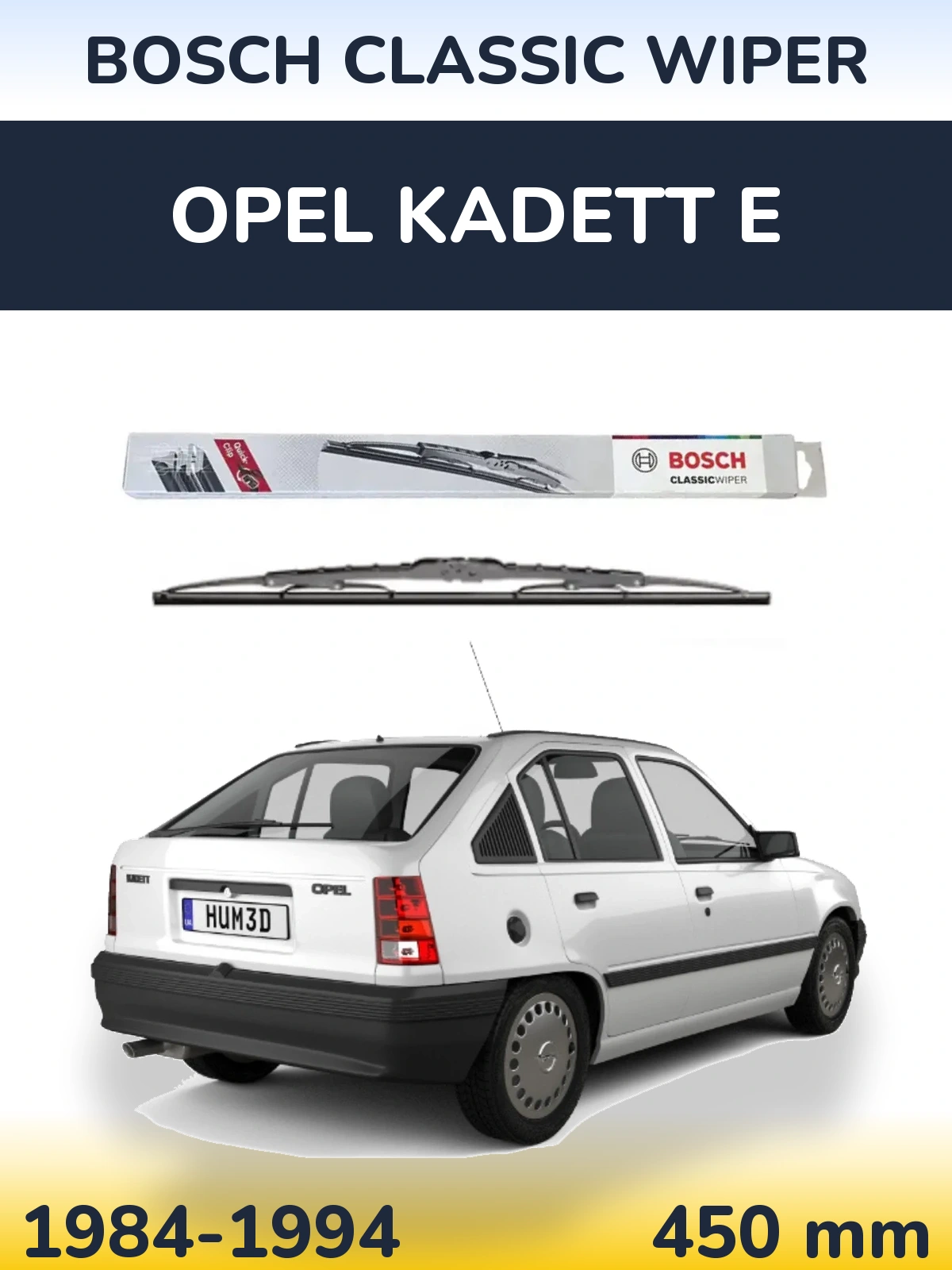 Tylna wycieraczka BOSCH Classic Wiper 450 mm do Opel Kadett E 1984-1994