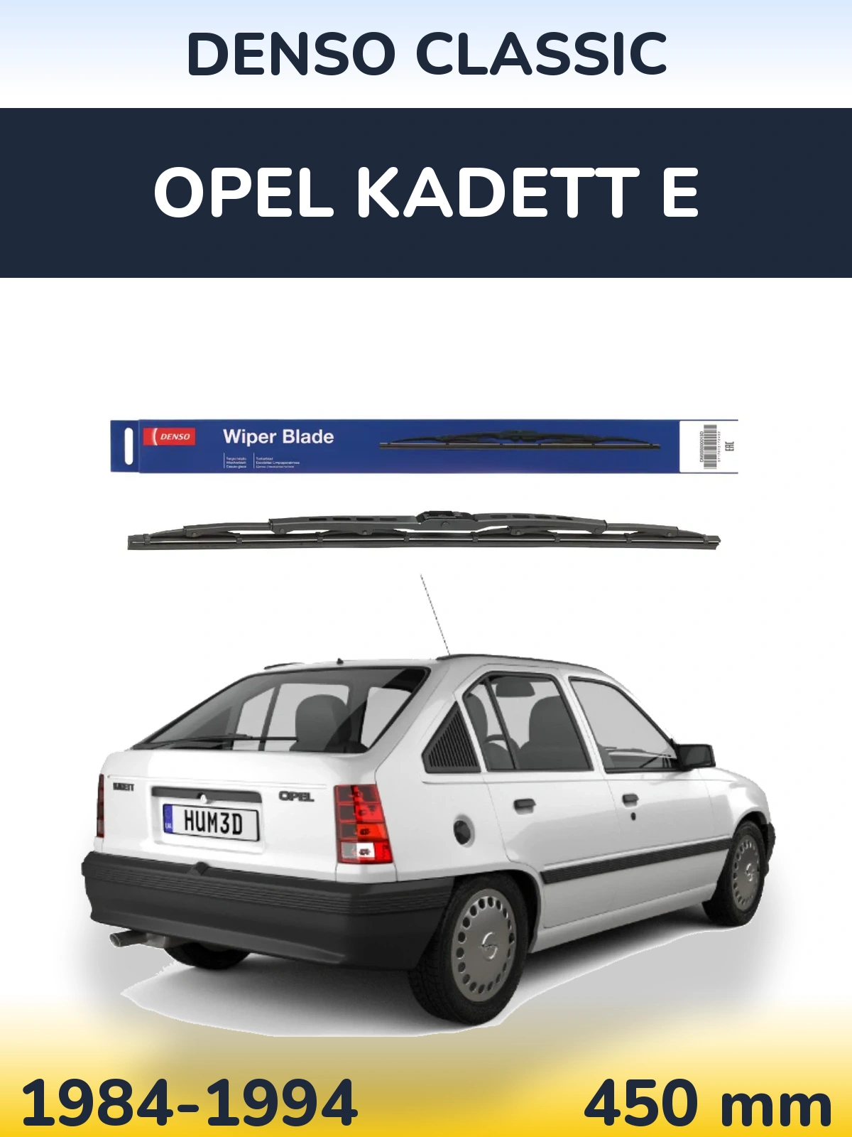 Tylna wycieraczka Denso Classic 450 mm do Opel Kadett E 1984-1994