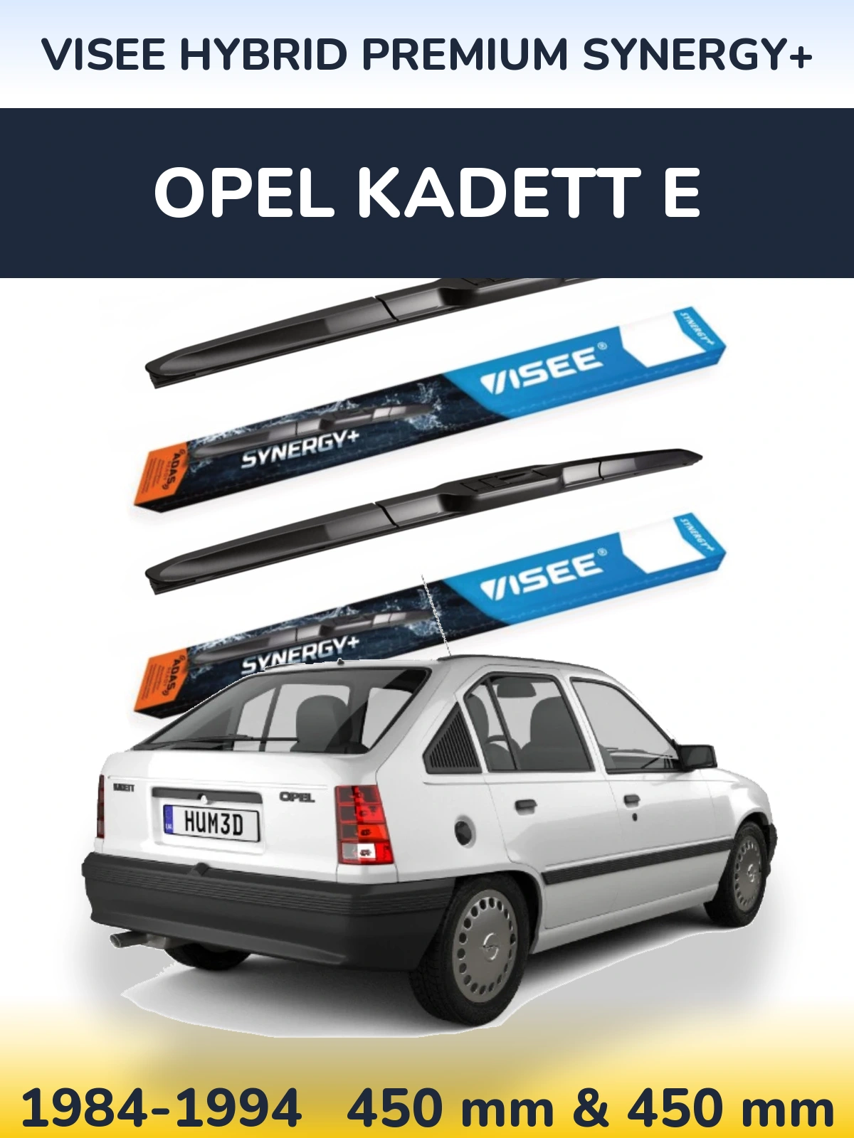 Komplet przednich wycieraczek VISEE HYBRID PREMIUM SYNERGY+ 450 & 450 mm do Opel Kadett E 1984-1994